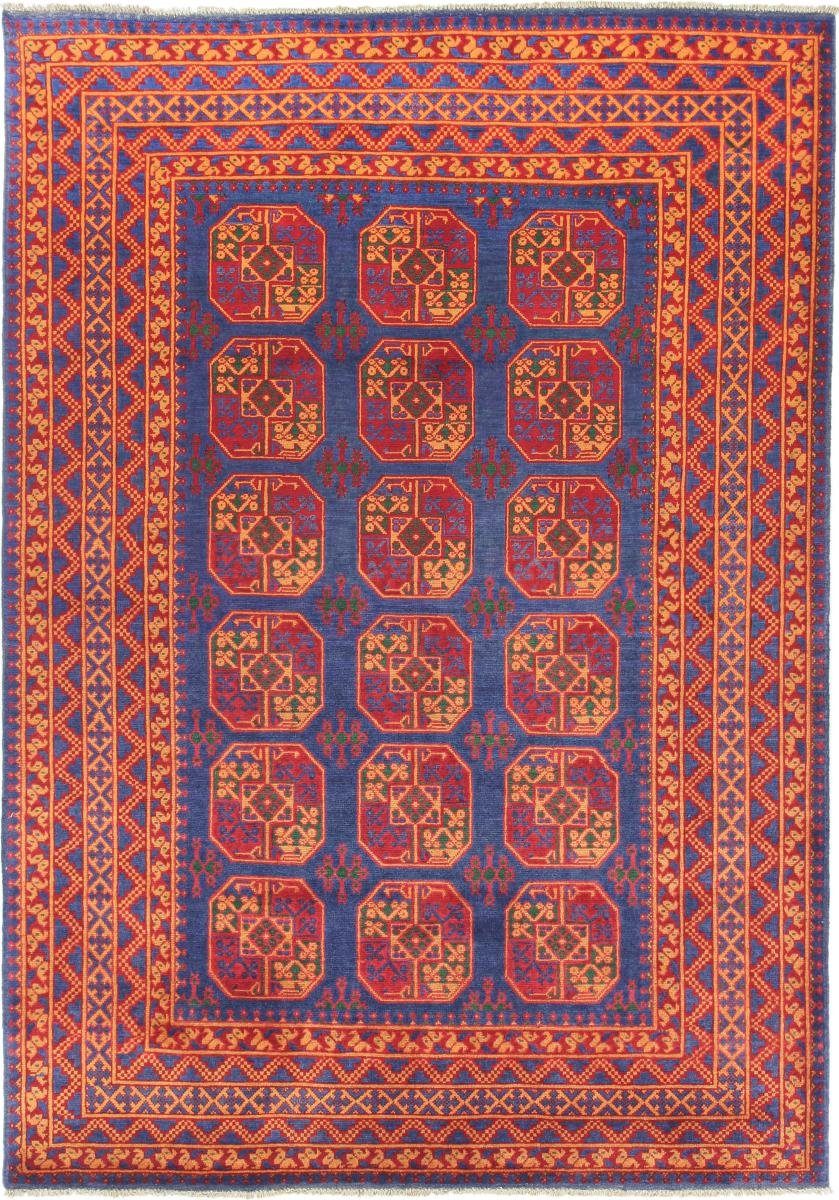 Orientteppich Afghan Akhche 206x295 Handgeknüpfter Orientteppich, Nain Trading, rechteckig, Höhe: 6 mm