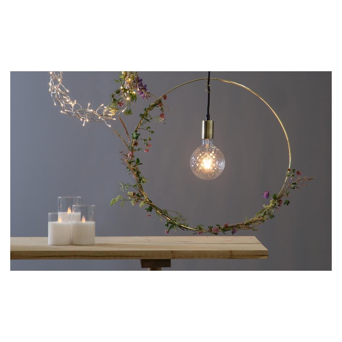 STAR TRADING LED-Kerze Windlicht im Glas Echtwachs flackernde Flamme Timer H: 10cm weiß, LED Classic, warmweiß (2100K bis 3000K)