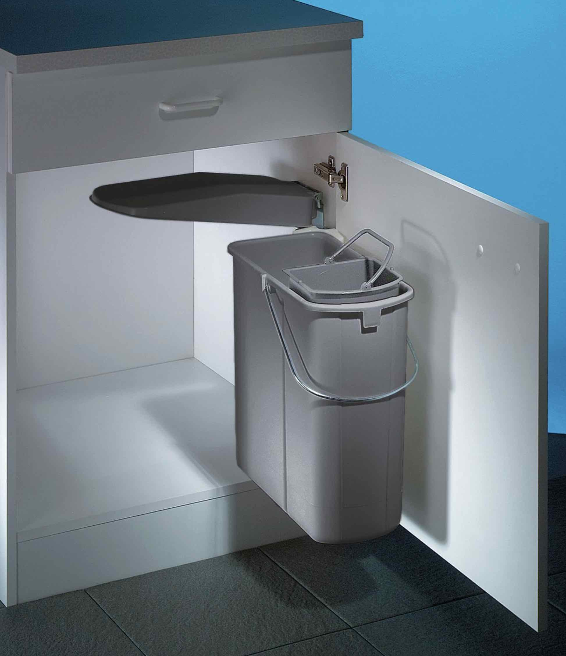 WESCO Einbaumülleimer WESCO Vario 1 plus Abfallsammler 14 + 5 Liter