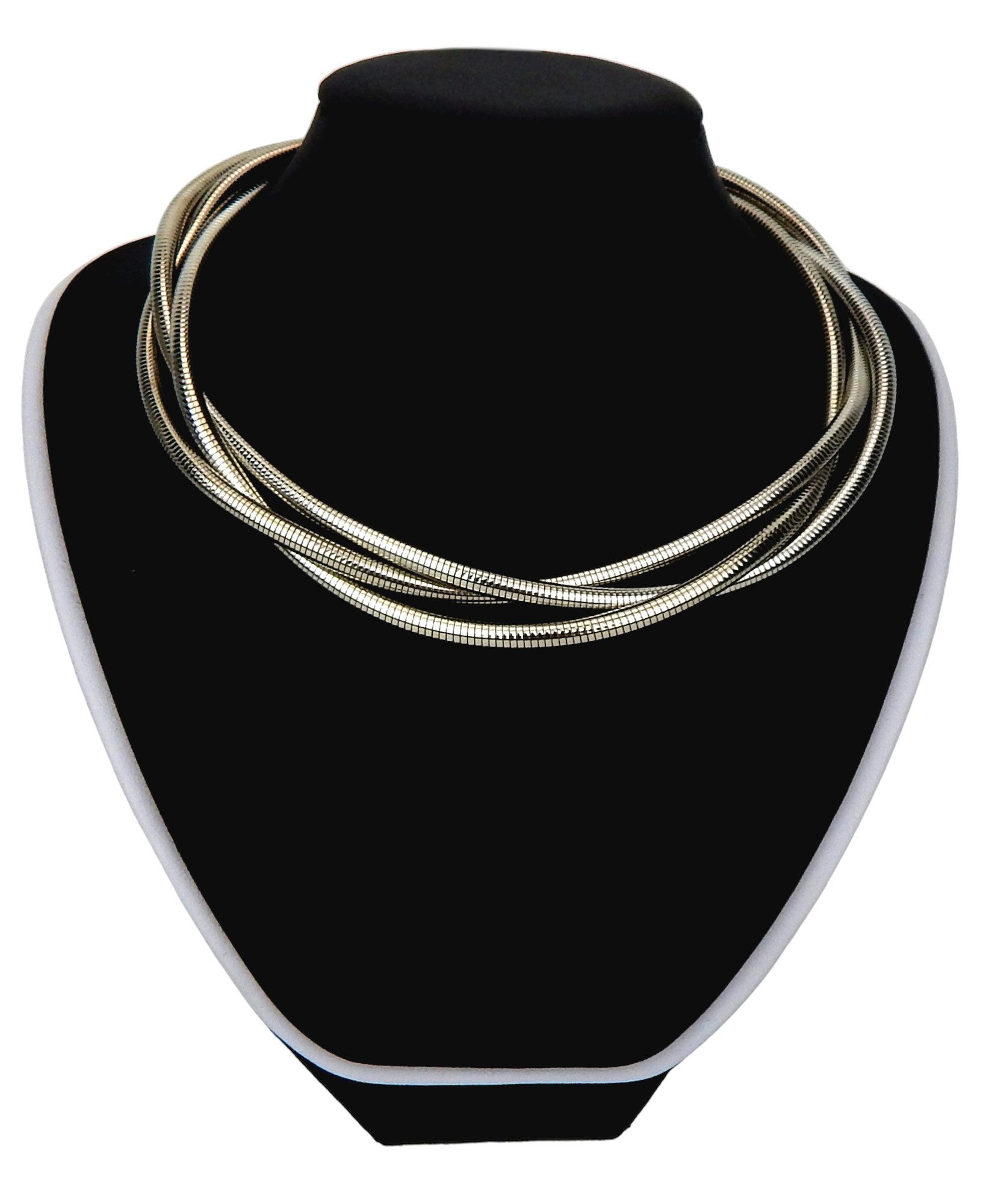 Ella Jonte Choker, kurze Halskette silber, Stylische Schlangenkette für moderne Looks