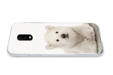 MuchoWow Handyhülle Eisbär - Tiere - Kinder - Weiß - Jungen - Mädchen, Phone Case, Handyhülle OnePlus 7, Silikon, Schutzhülle