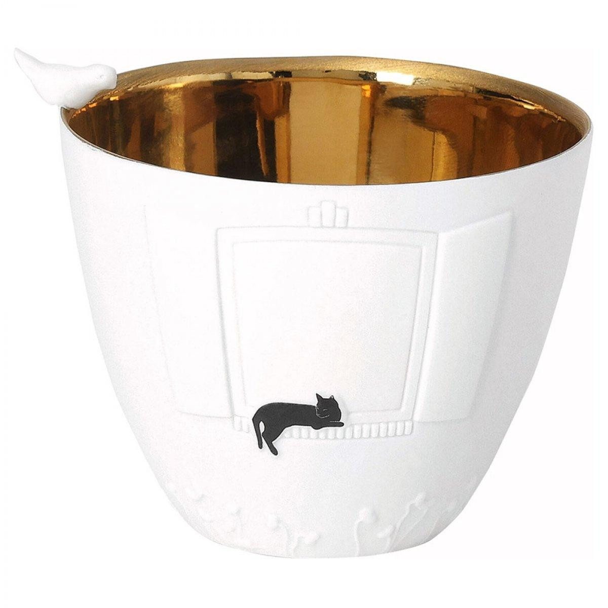 Kerzenhalter Design Teelichthalter Poesielicht Katzenbesuch (7,3cm)
