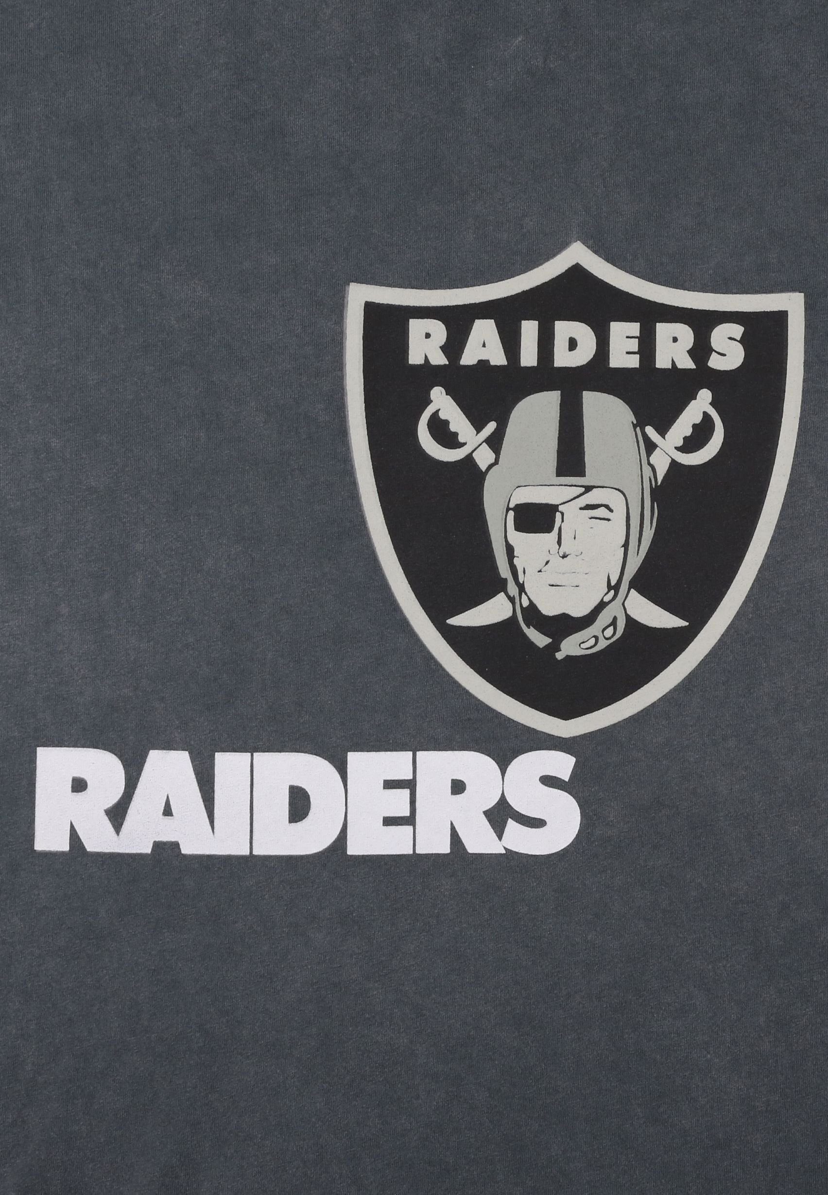 NFL zertifizierte RAIDERS MONOCHROME GOTS T-Shirt Bio-Baumwolle Recovered