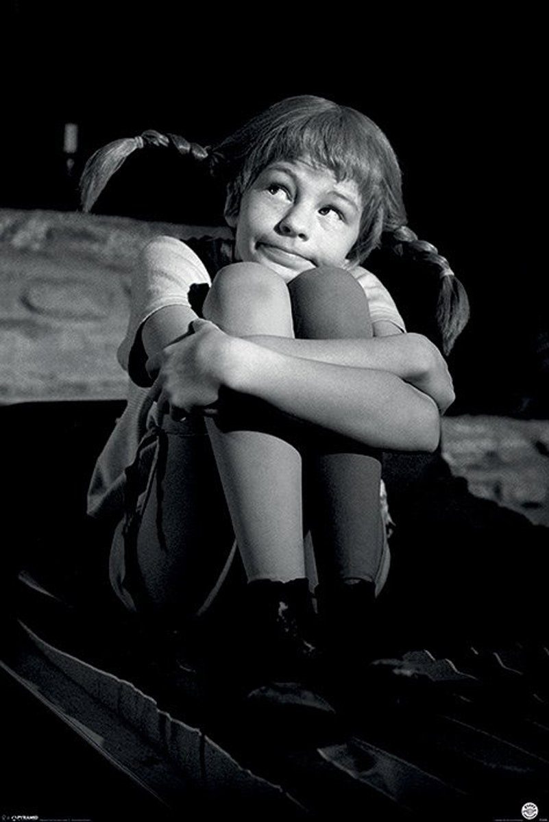PYRAMID Poster Pippi Langstrumpf Poster Schwarzweiss günstig online kaufen