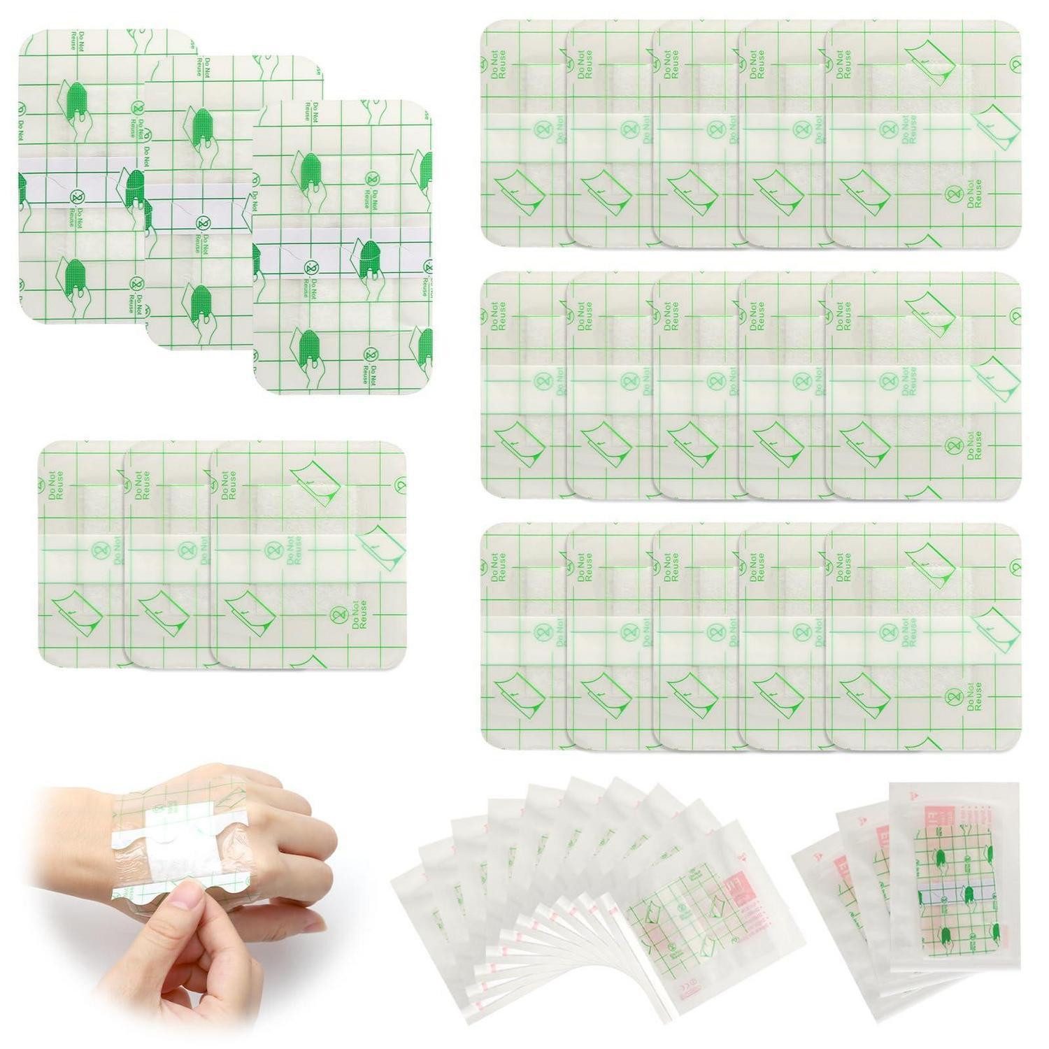 LuxusKollektion Wundpflaster Pflaster steril wasserfest transparent 28-teiliges Set 2 Größen