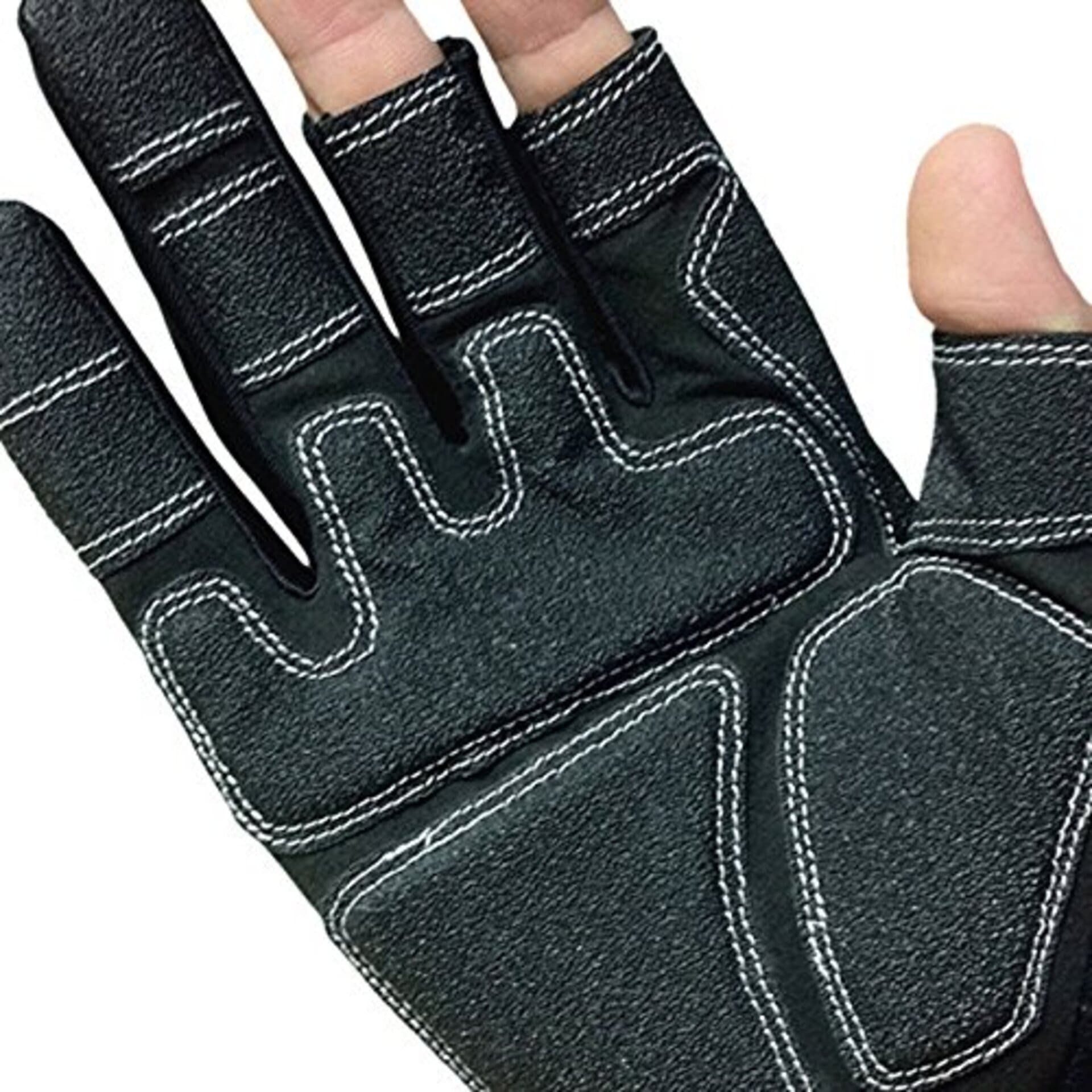 Hase Safety Gloves Leder-Arbeitshandschuhe Technik 3 Finger Montage Handschuh Outdoor Mechaniker (Paar, 1-St., VPE= 1 Paar, Gr 8-12) High-Quality Velcro/ High-Q – Bild 2 von 4