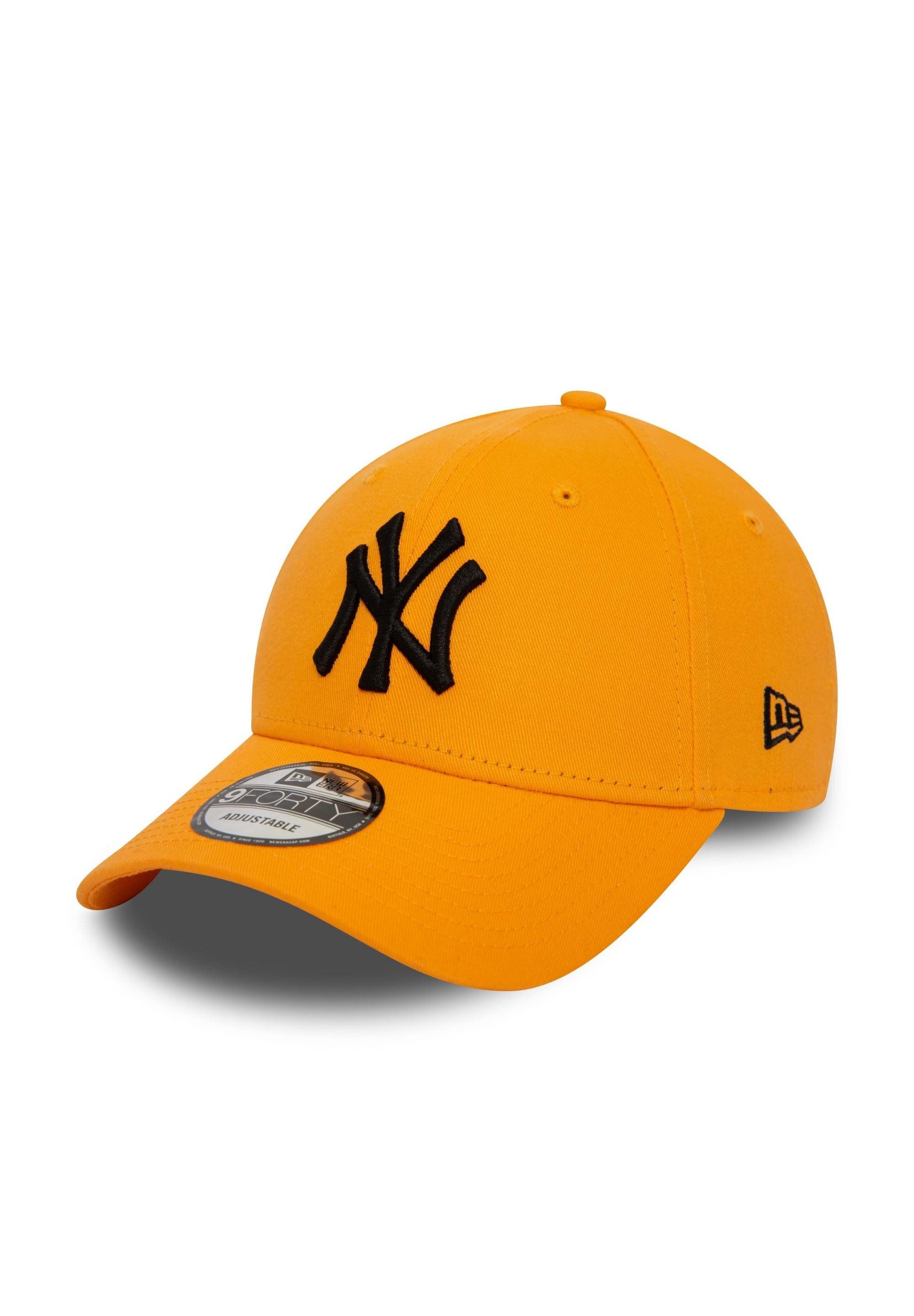 New Era Baseball Cap New York Yankees MLB League Essential Orange Schwarz 9Forty Verstellba (1-St)