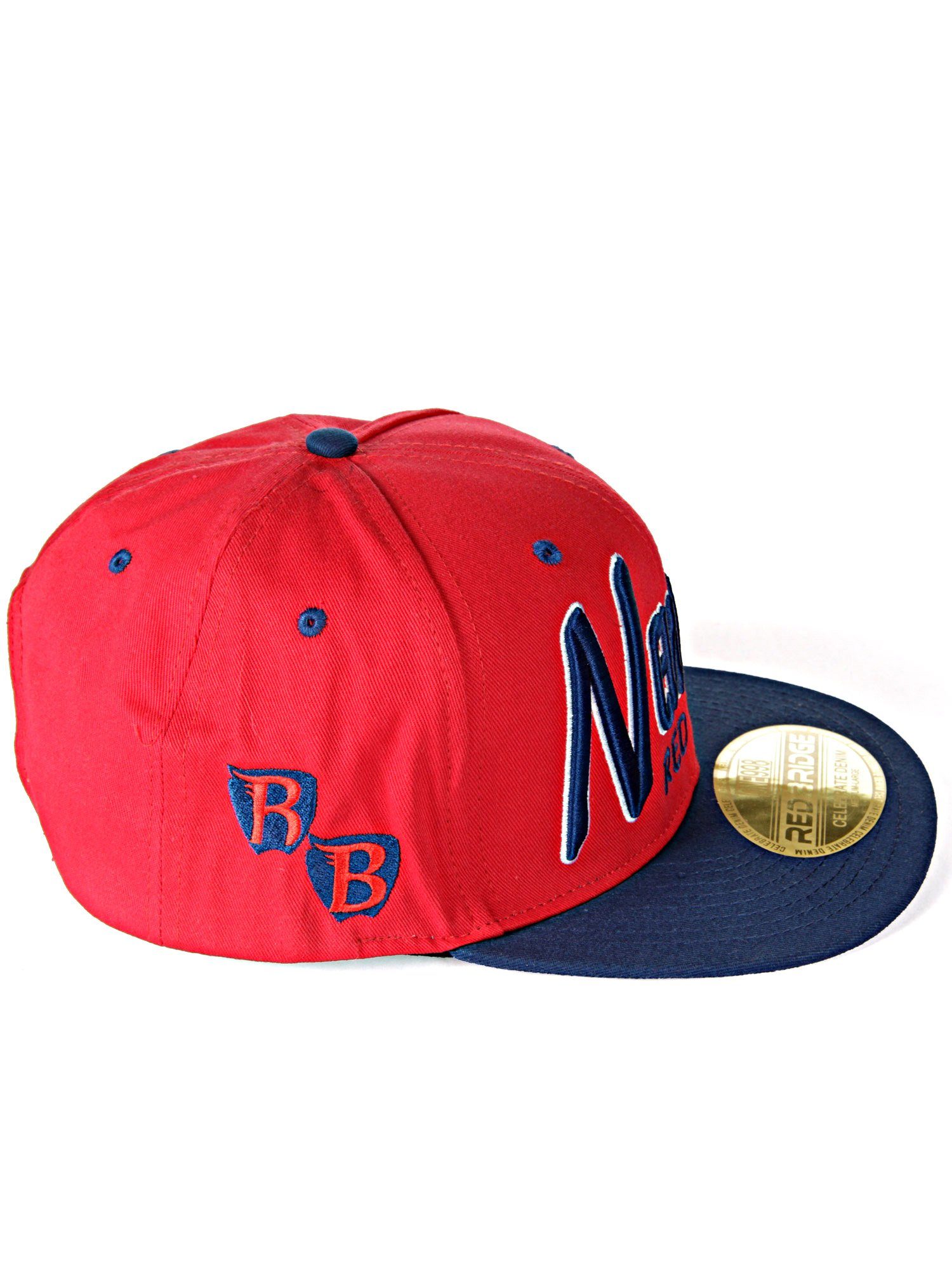 RedBridge Baseball Cap dunkelblau-rot Schirm mit kontrastfarbigem Bootle