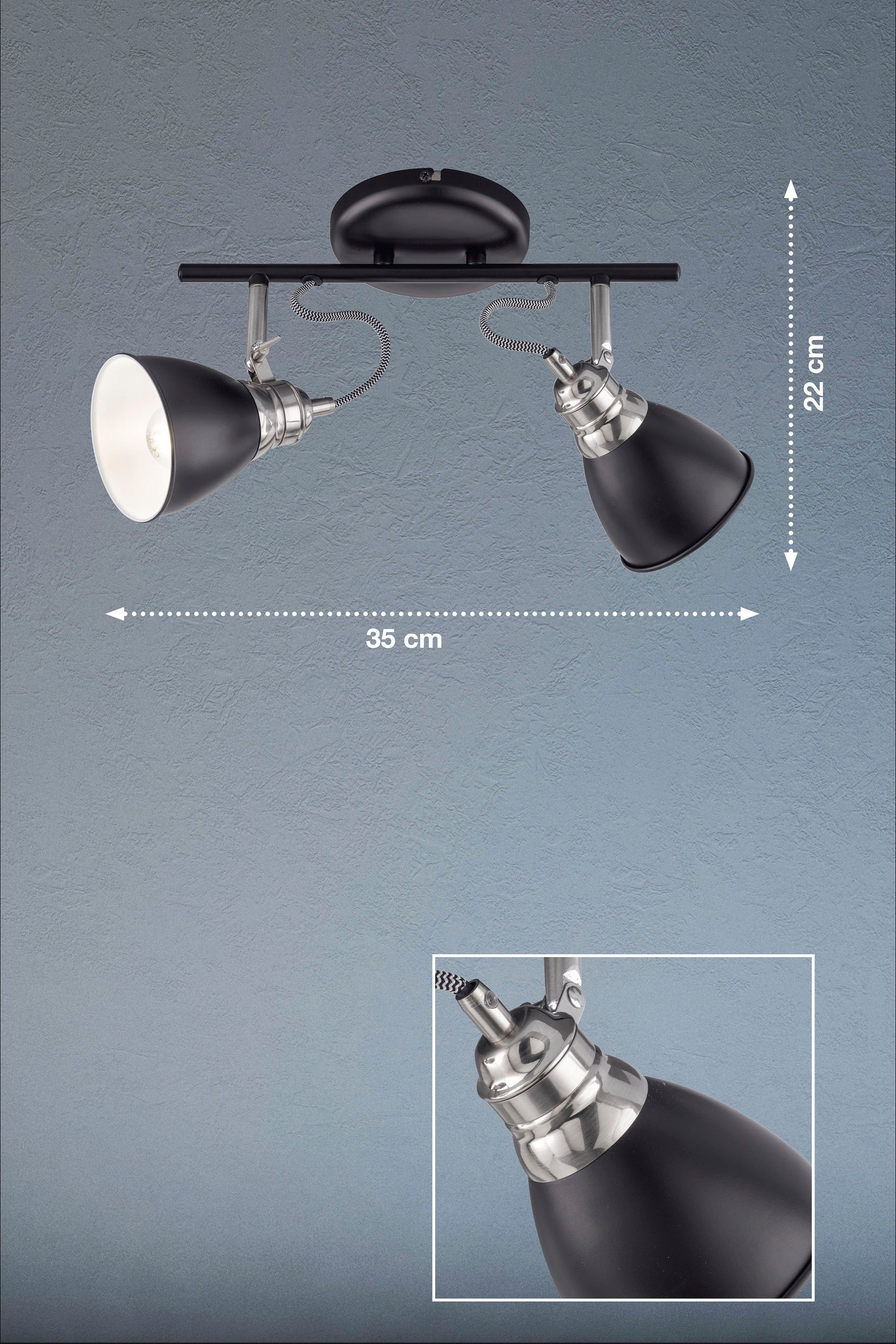 FISCHER & ohne HONSEL Wales, Leuchtmittel Deckenspots