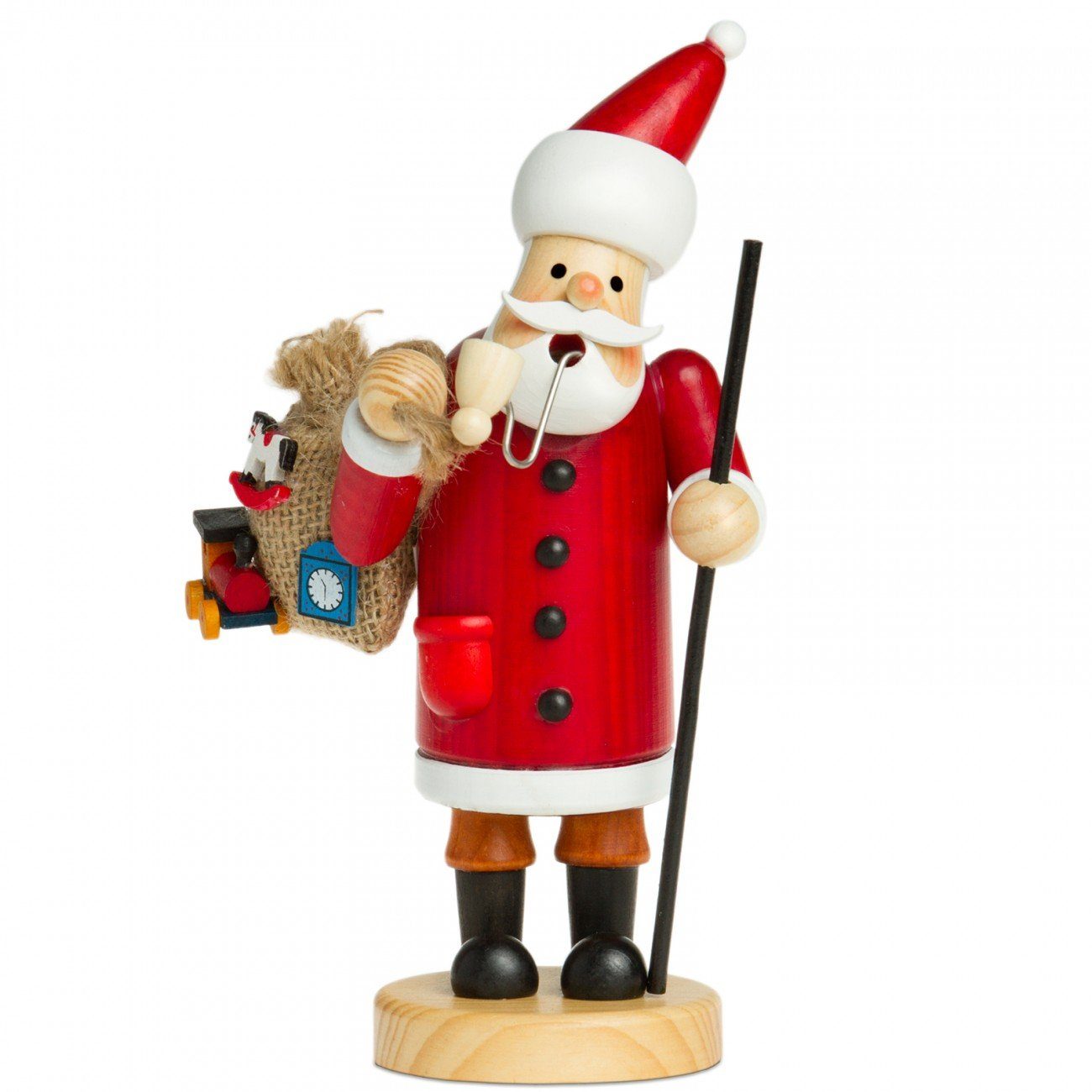SIKORA Weihnachtsfigur RM-A Räuchermännchen aus Holz 3 Größen verschiedene Motive A01 rot - Weihnachtsmann