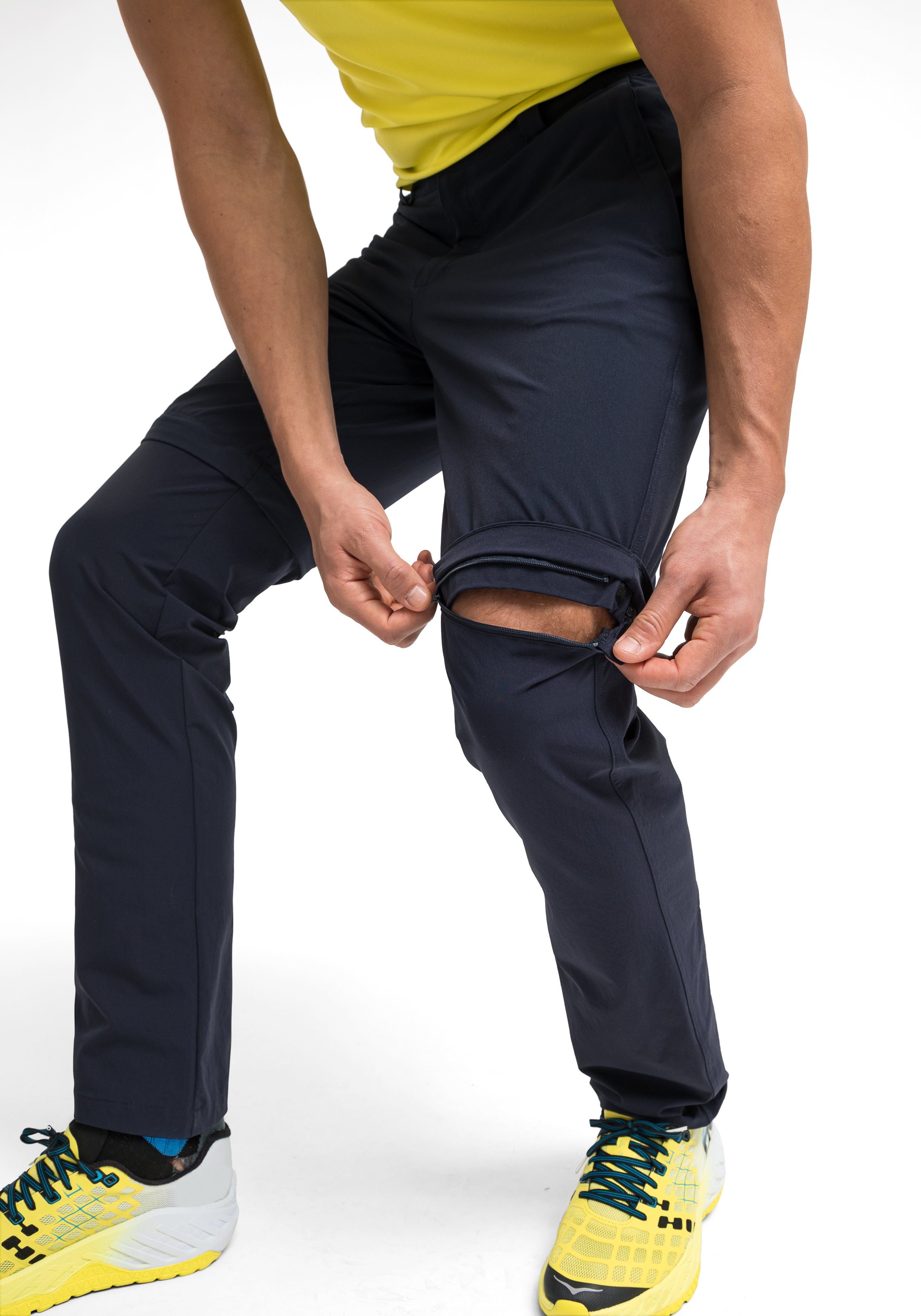 Maier Sports Funktionshose zip zipp-off dunkelblau Wanderhose, slim Herren atmungsaktive Outdoor-Hose Torid
