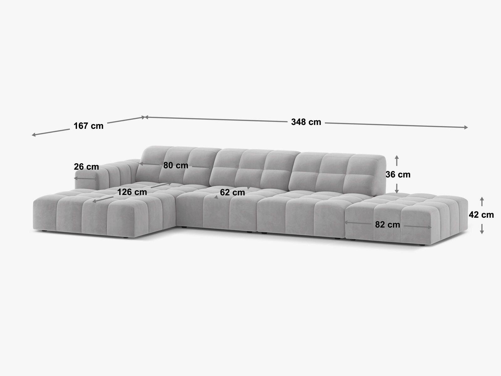 Micadoni Ecksofa Jennifer, 5-Sitzer