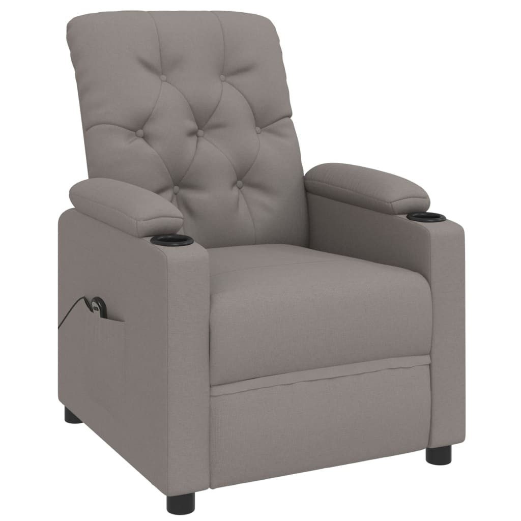 vidaXL Sessel Relaxsessel Elektrisch Taupe Stoff günstig online kaufen