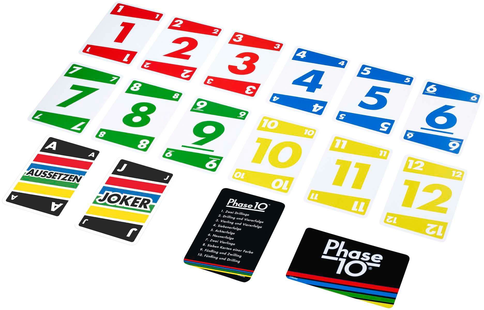 Mattel games Spiel Phase 10, Kartenspiel