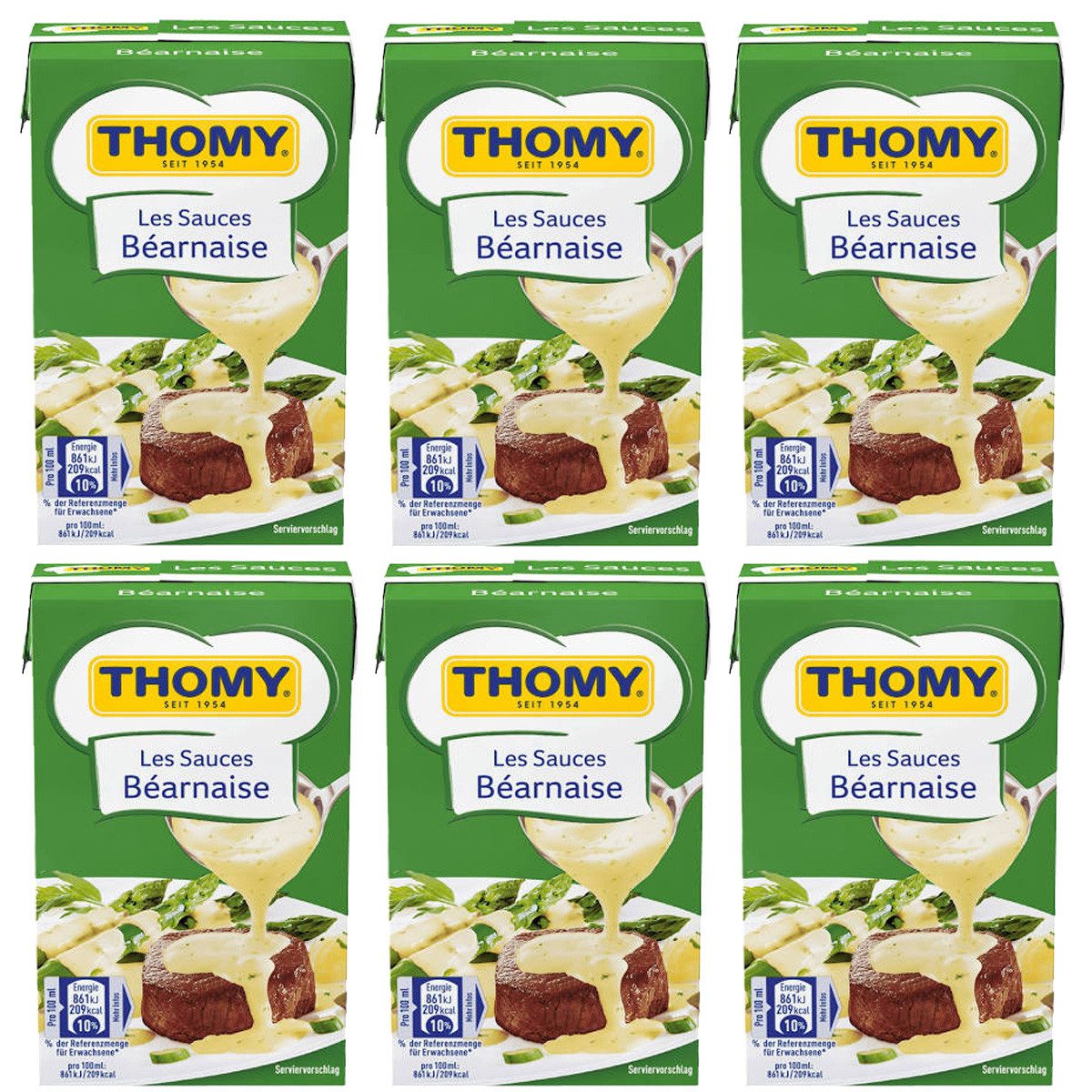 THOMY Saucen, Thomy Les Sauces Bearnaise perfekt für Kurzgebratenes 250ml 6er Pack