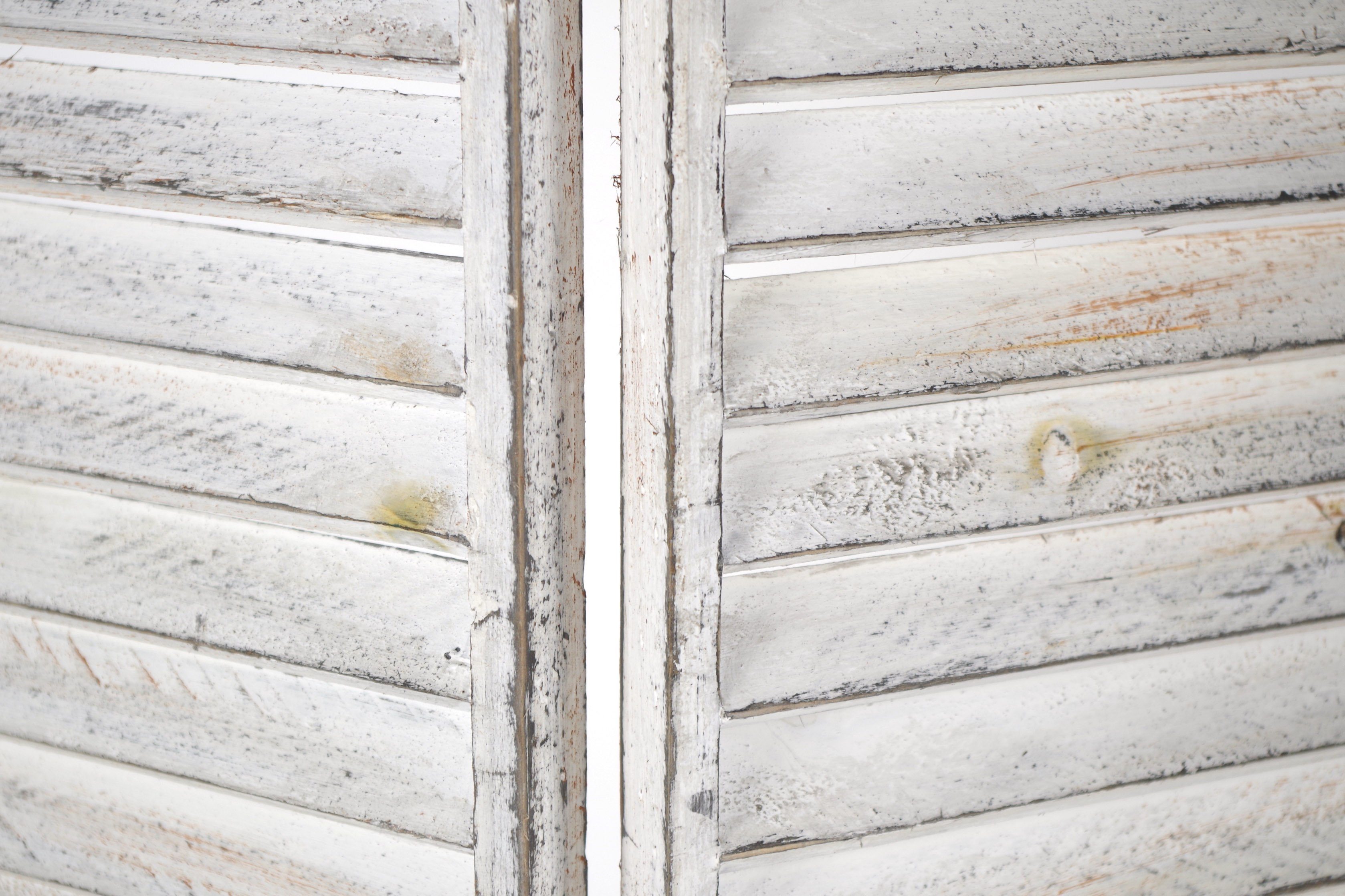 Kobolo Dekoobjekt Tischparavent Fenstersichtschutz -white washed- 90x81 cm (1 St) – Bild 4 von 5