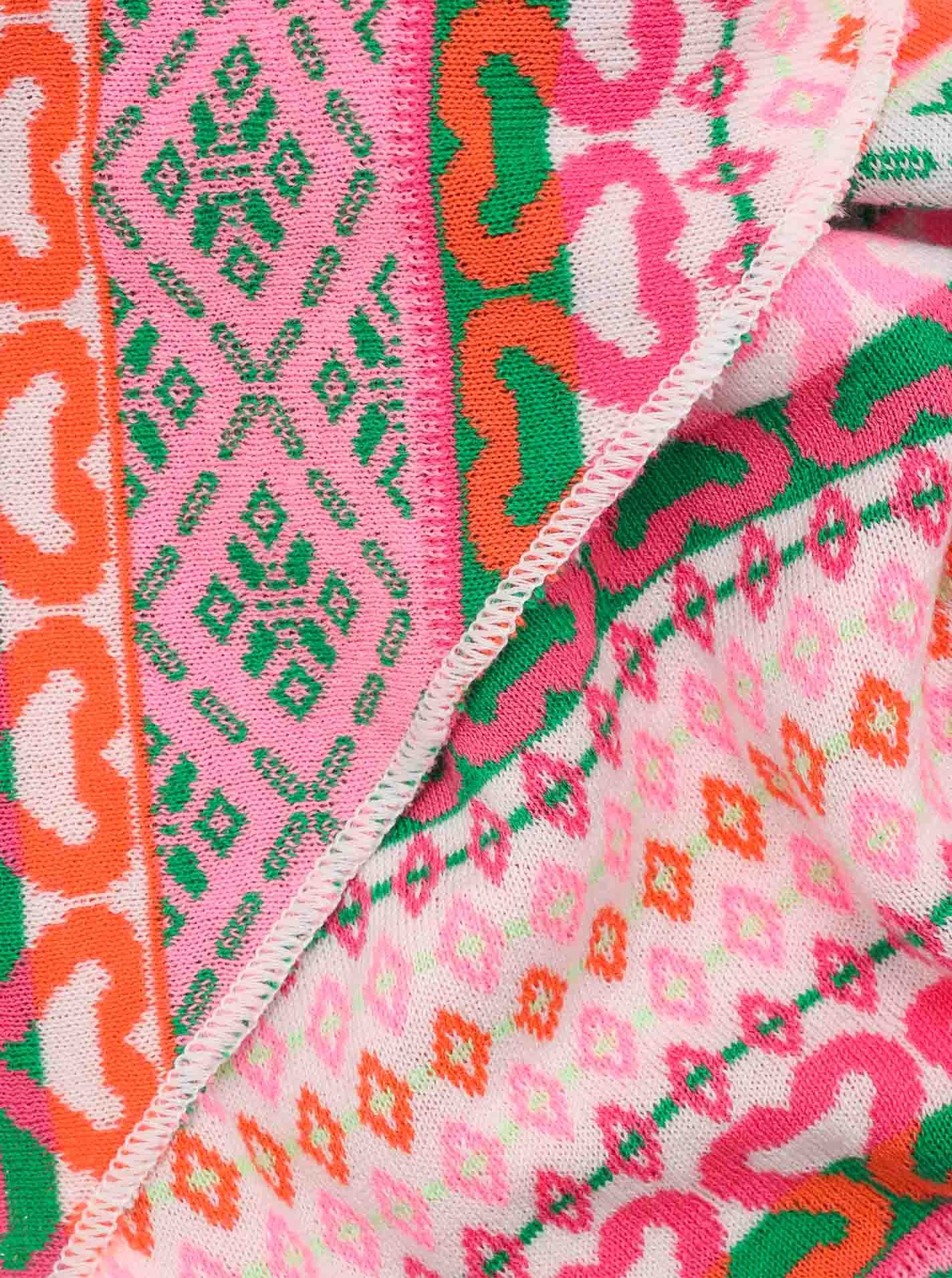 Zwillingsherz Dreieckstuch "Maralda", farbenfrohes Muster, wärmend, Strick