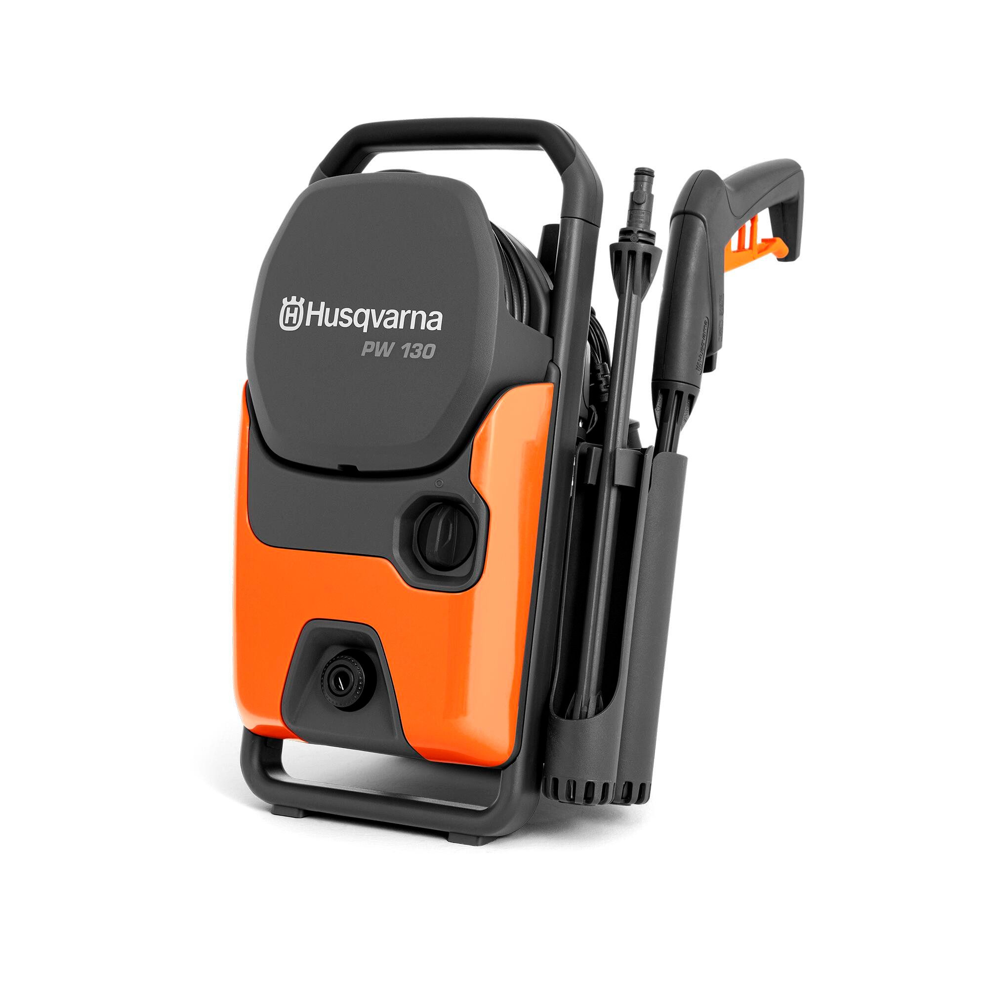 Husqvarna Hochdruckreiniger PW130, 130 Bar, 465 L/h Durchflussmenge, 6 m Schlauch, Schaumsprüher & Düsen