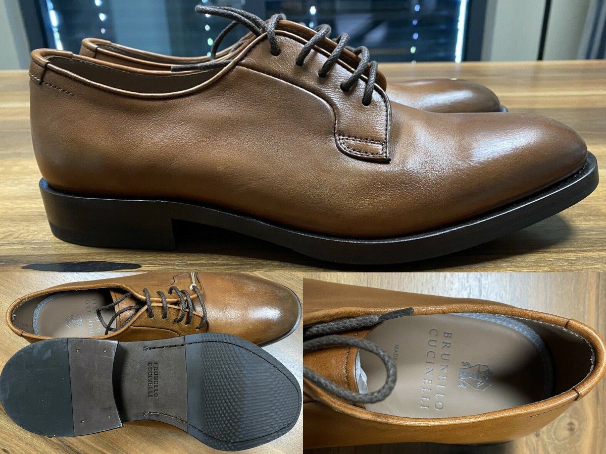 Dsquared2 Brunello Cucinelli Mens Leather Lace-Up Oxford Almond Toe Derby Взуття Кросівки