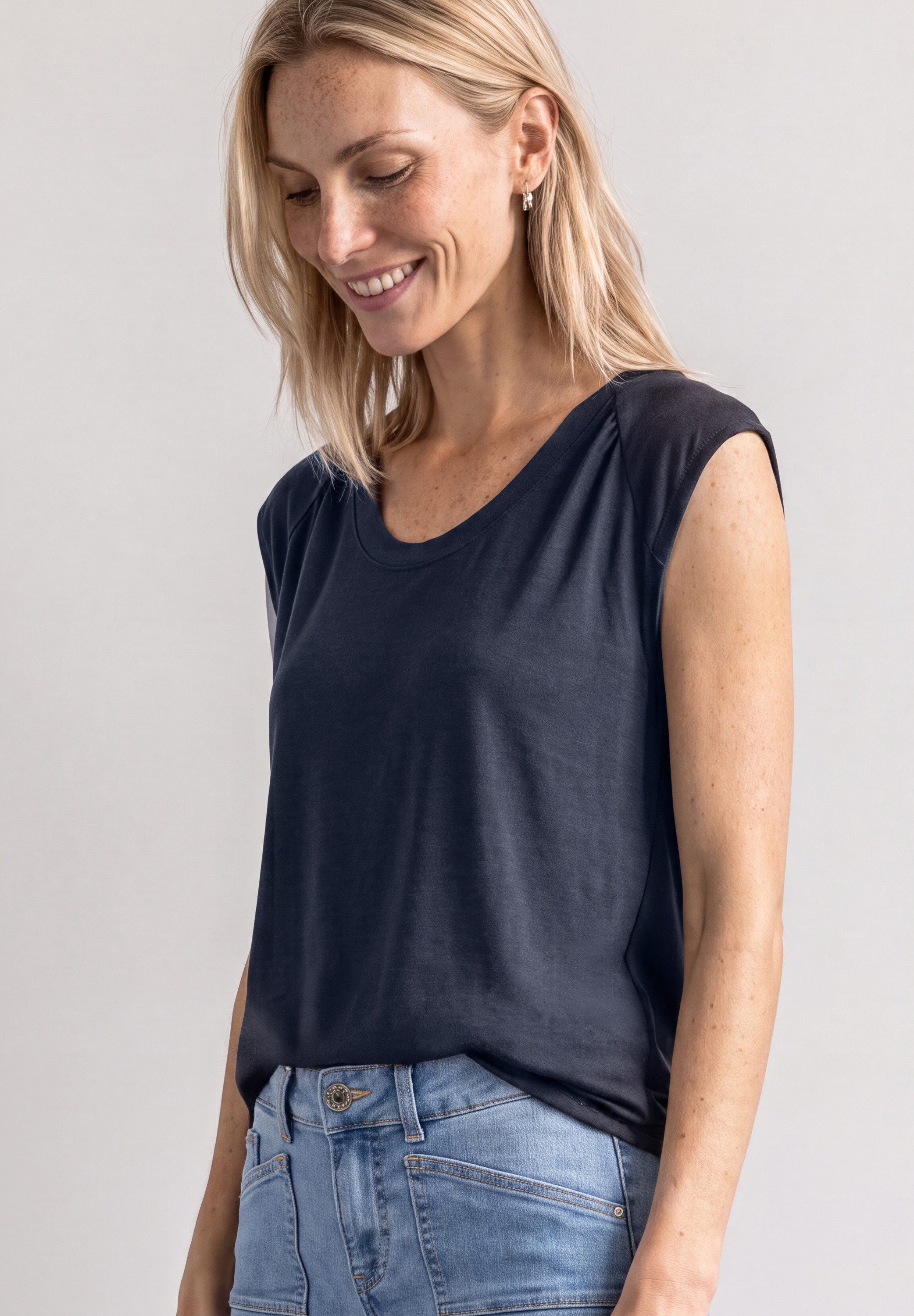 STREET ONE Shirttop aus stretchigem Viskosematerial