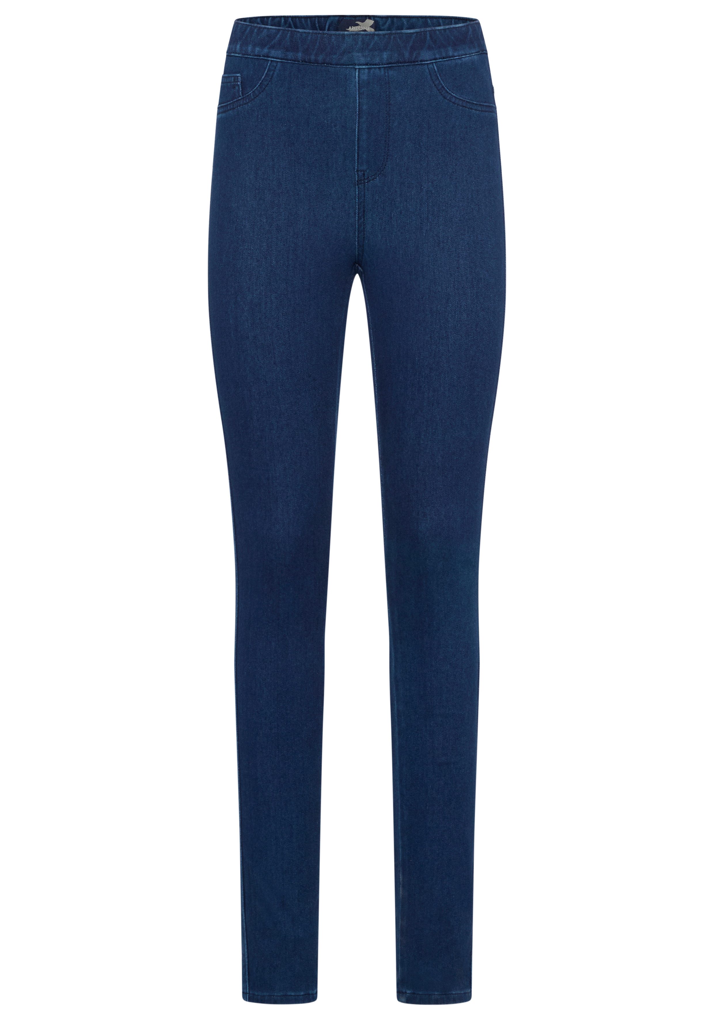Arizona Jeansjeggings im 4 Way Stretch, Quer- und Längselastisch, Skinny Skinny Fit, extra enge Beinform, normale Leibhöhe, unifarbene Optik – Bild 5 von 5