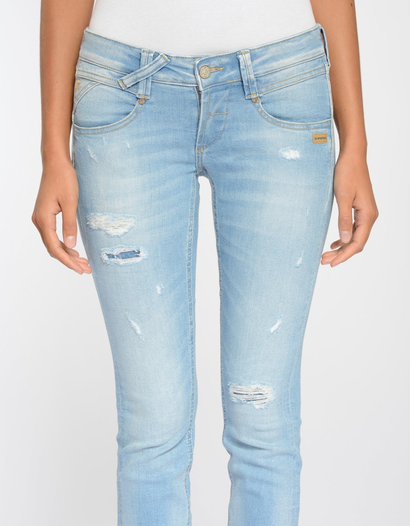 94NENA summerblue 5-Pocket-Jeans GANG - CROPPED used