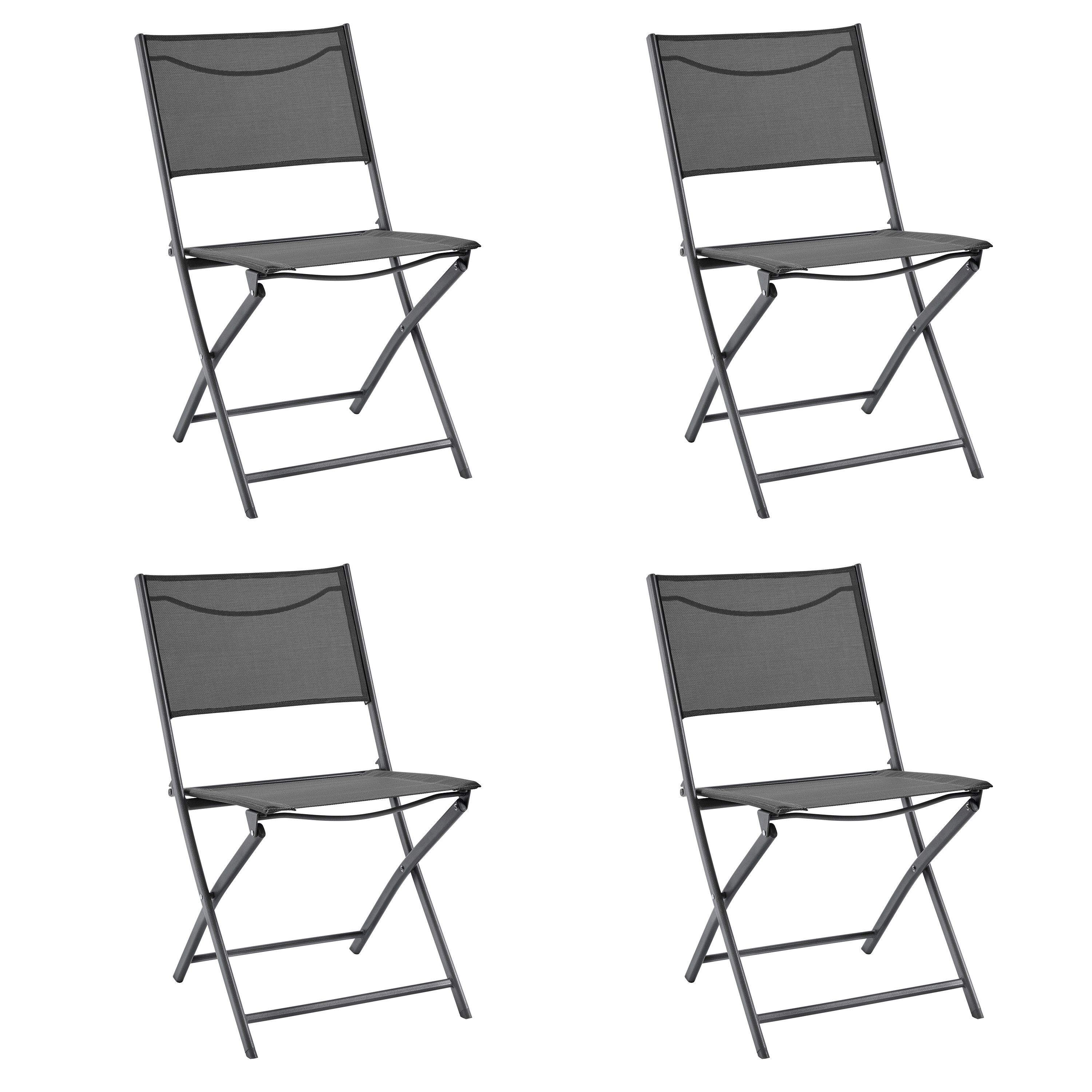 Yaheetech Klappstuhl 4er-Set, Klappbarer Gartenstuhl Terrassenstühle günstig online kaufen