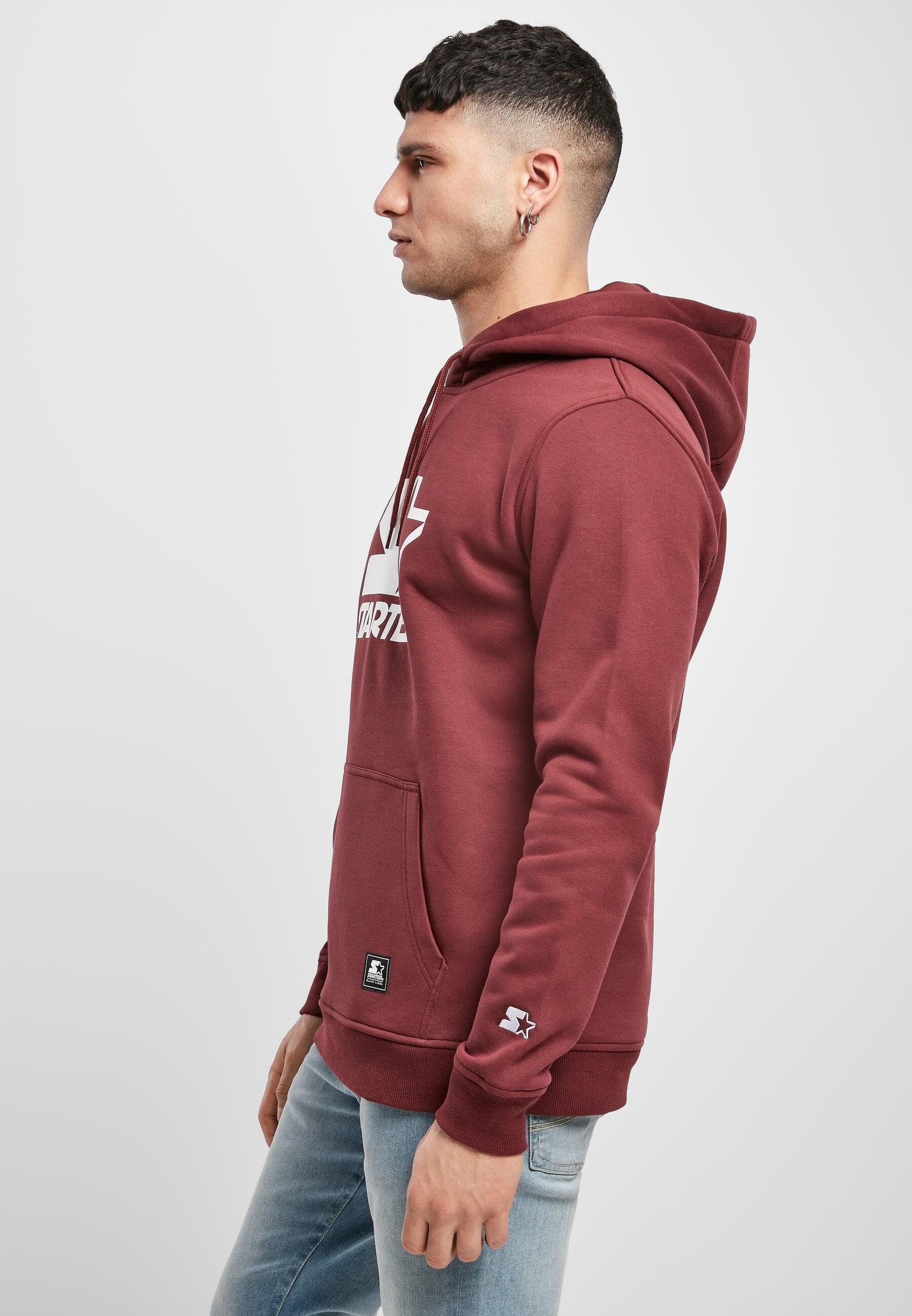 Starter Classic Black Logo Herren Hoody Sweater Starter Starter Label (1-tlg) The oxblood