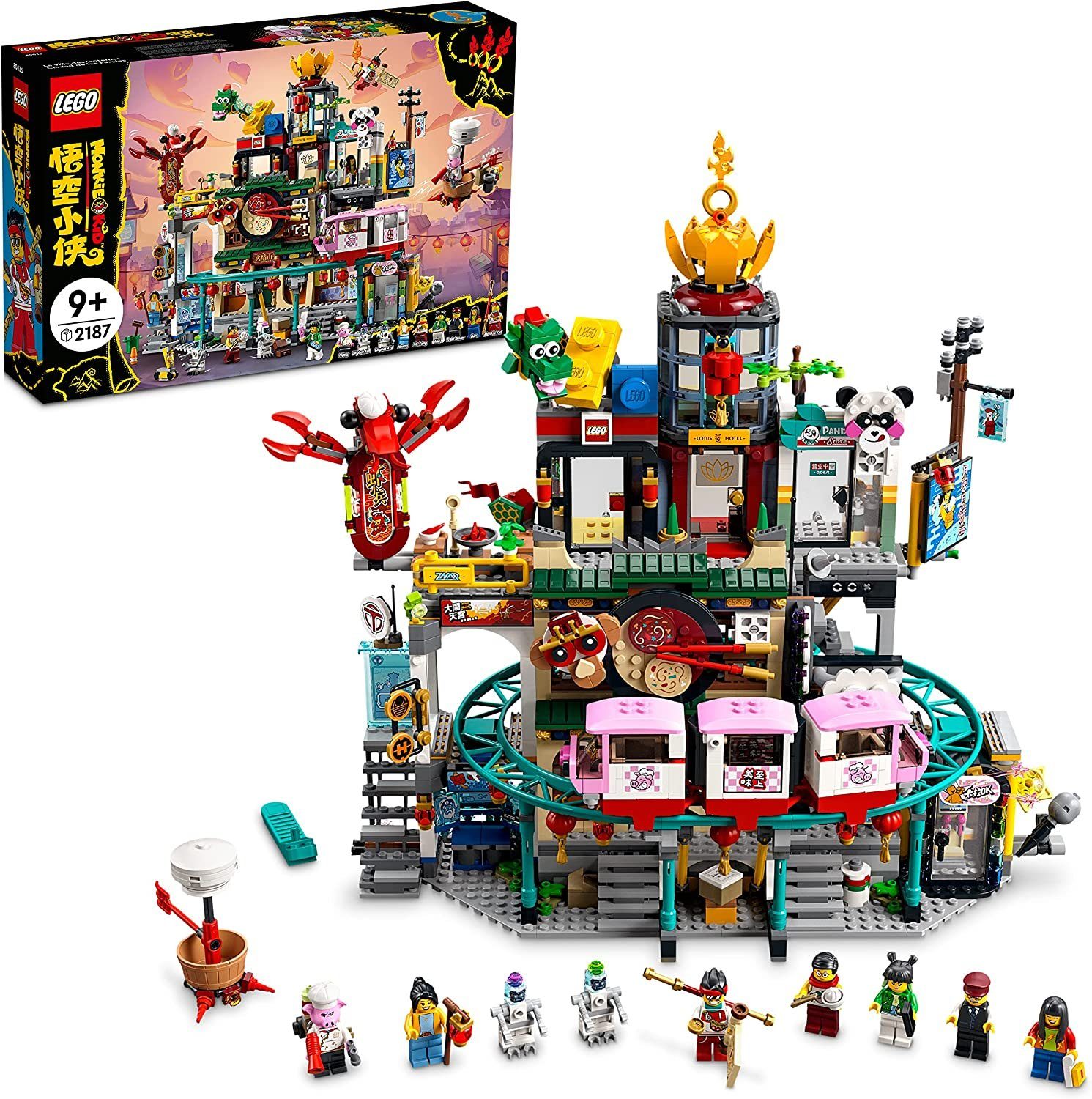 LEGO® Spielbausteine Monkie Kid 80036 Stadt der Laternen, (2187 St)