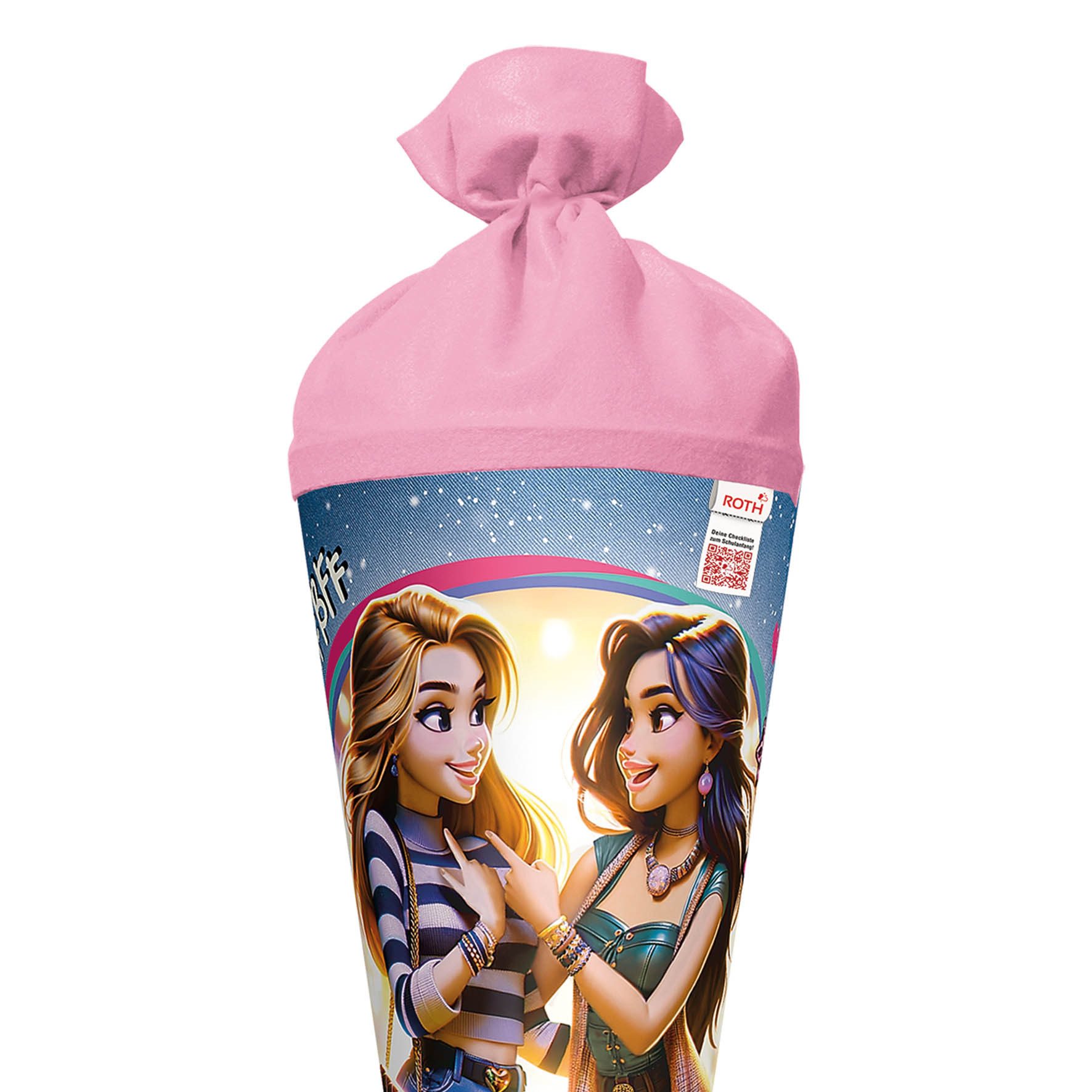 Roth Schultüte Roth Motiv-Schultüte, BeSchultüte Friends Forever, 70 cm, Verschluss