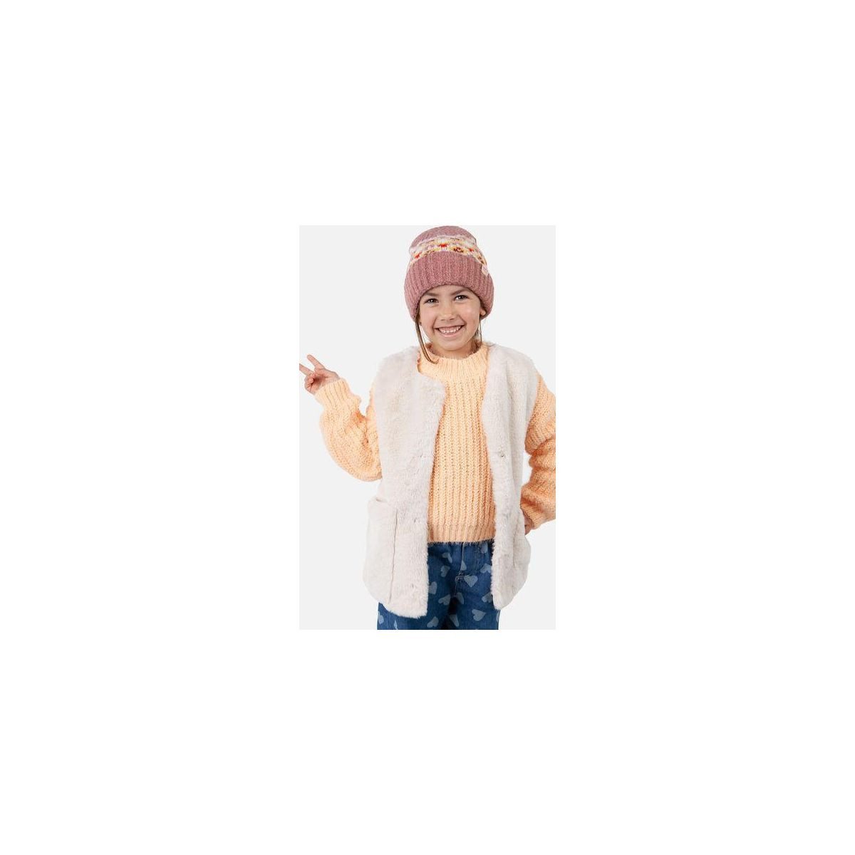 Barts Beanie Leonari Beanie Weiche, dehnbare Mädchenmütze mit Winterprint, 58% recyceltes