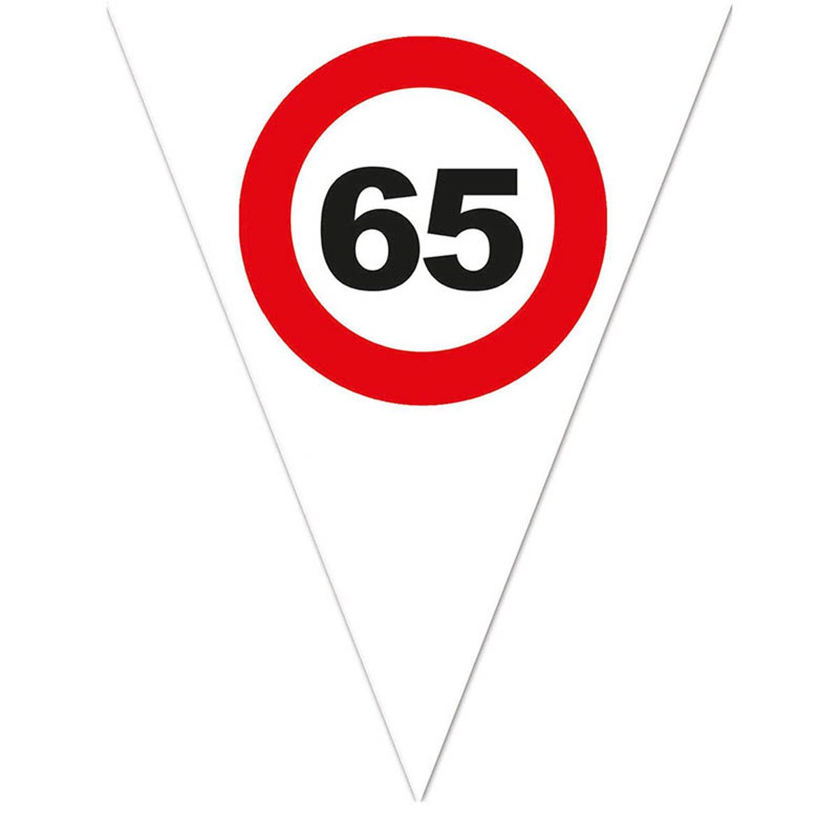 Funny Fashion Girlande Wimpelkette PE Verkehrsschild #65, ca. 5 m