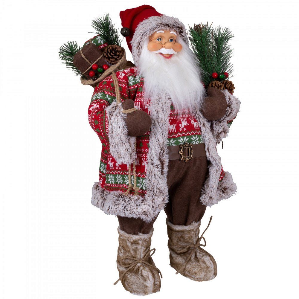 DOTMALL Weihnachtsmann XL Figur Weihnachtsmann Deko Magnus 80cm Weihnachtsmann