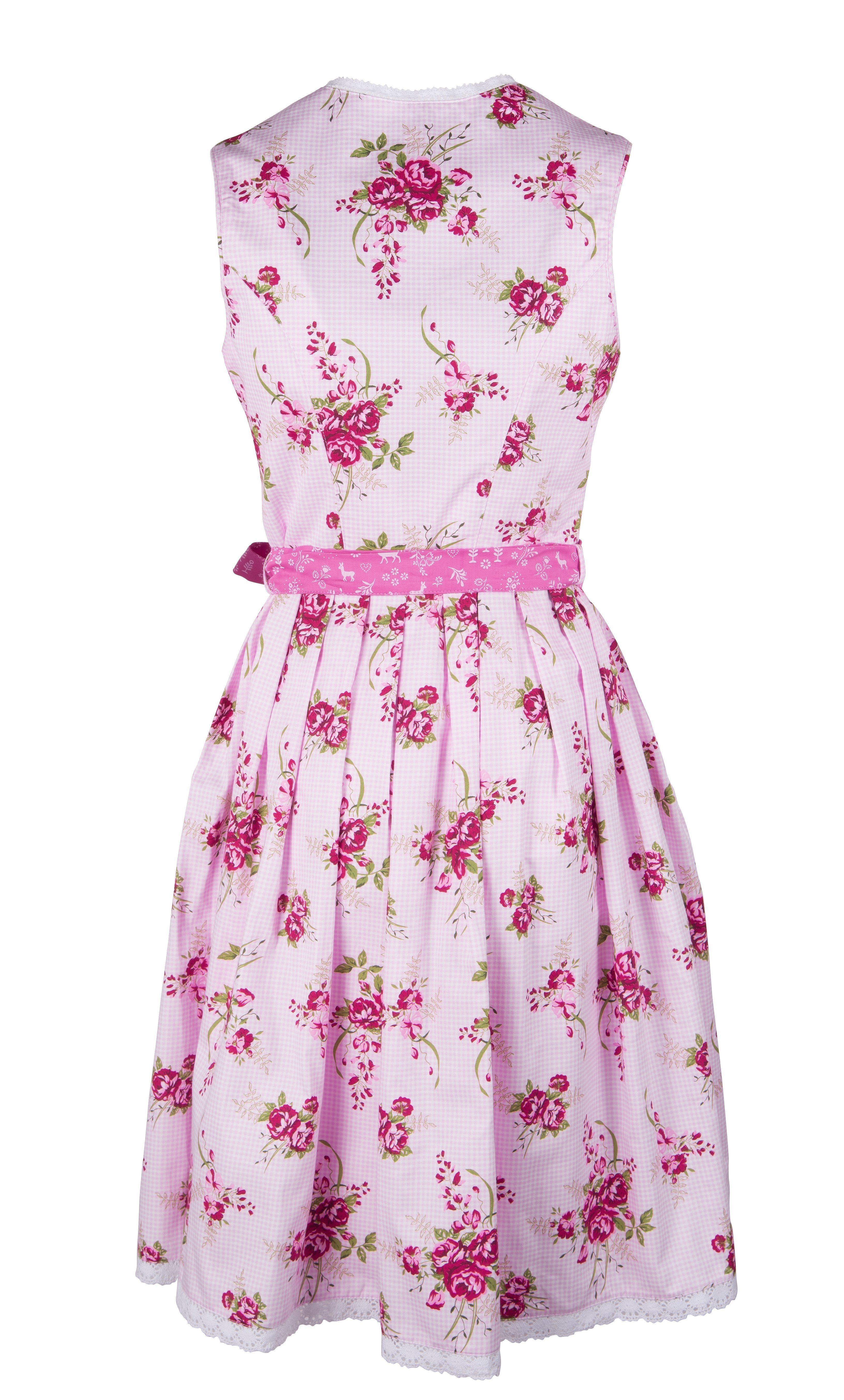 Ramona Lippert Dirndl Jasmin hochgeschlossen rosa 2-teilig Rocklänge 60 cm günstig online kaufen