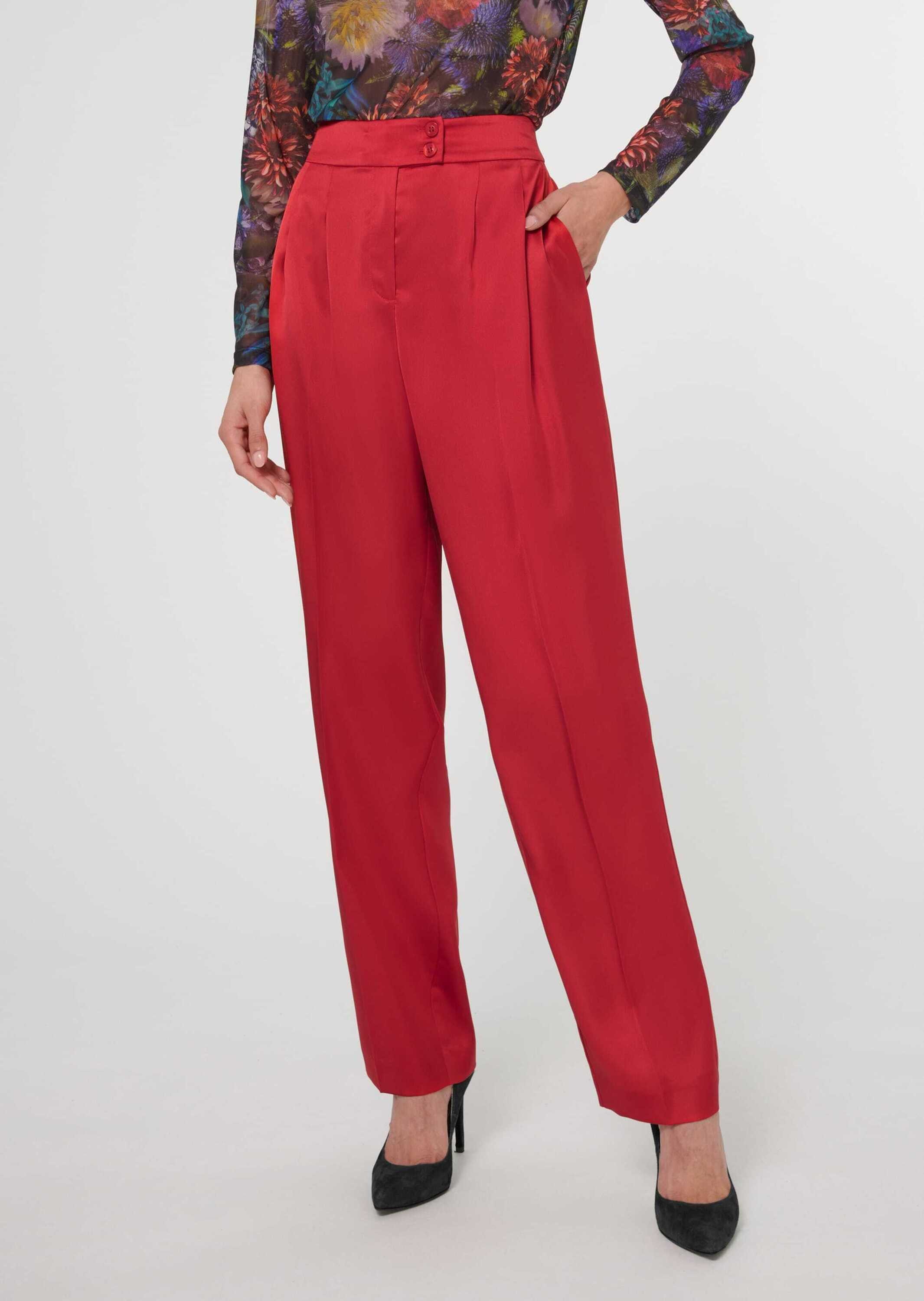 MADELEINE Bügelfaltenhose Weite Satinhose mit Bund- günstig online kaufen