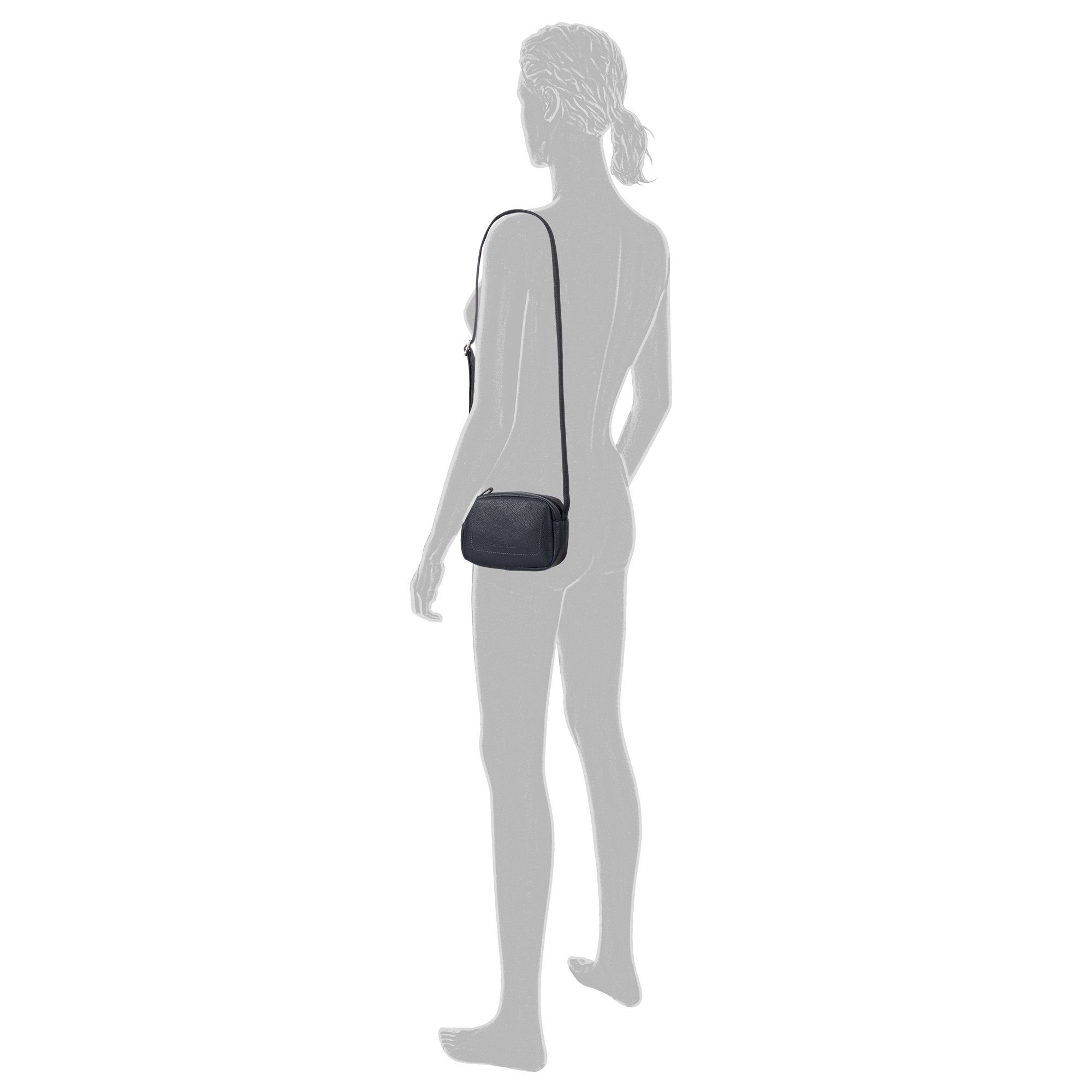 TOM TAILOR Handtasche Elis, aus weich gekörntem Lederimitat auffällige Ziernaht und feinem Logo