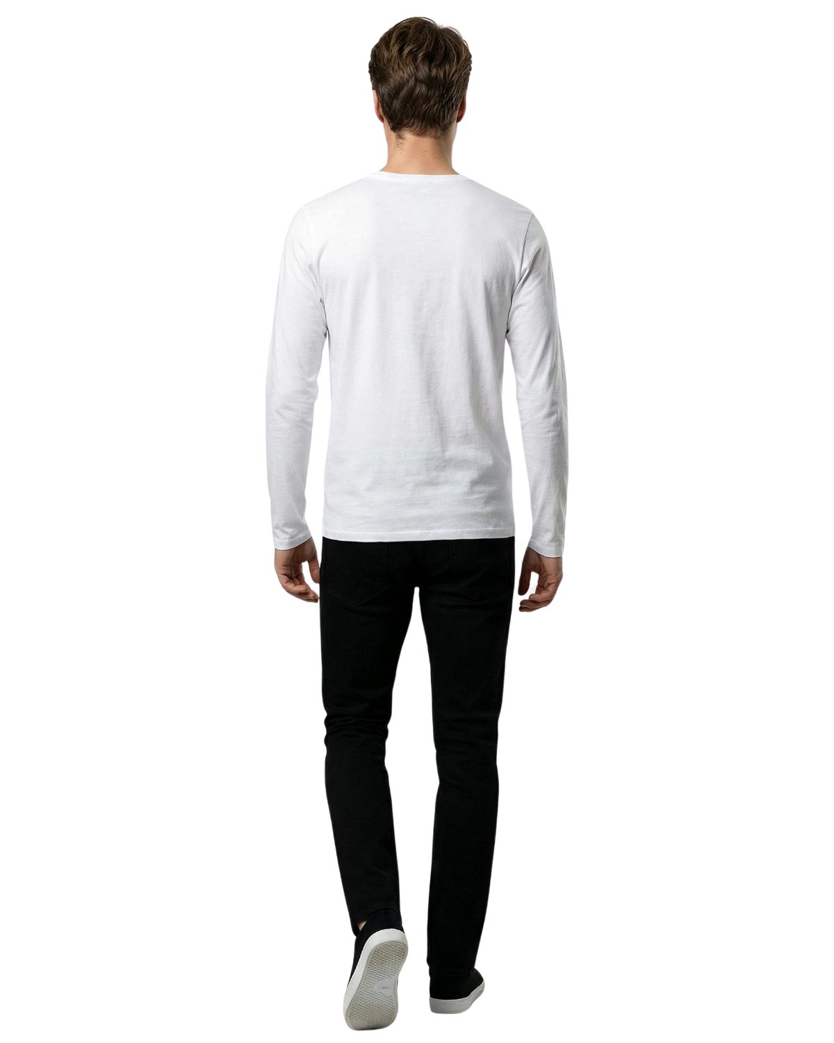 Jack & Jones Langarmshirt stilvolles Regular Fit Longsleeve mit Printdruck Bequemes Oberteil aus Baumwolle mit Rundhalsausschnitt – Bild 4 von 4