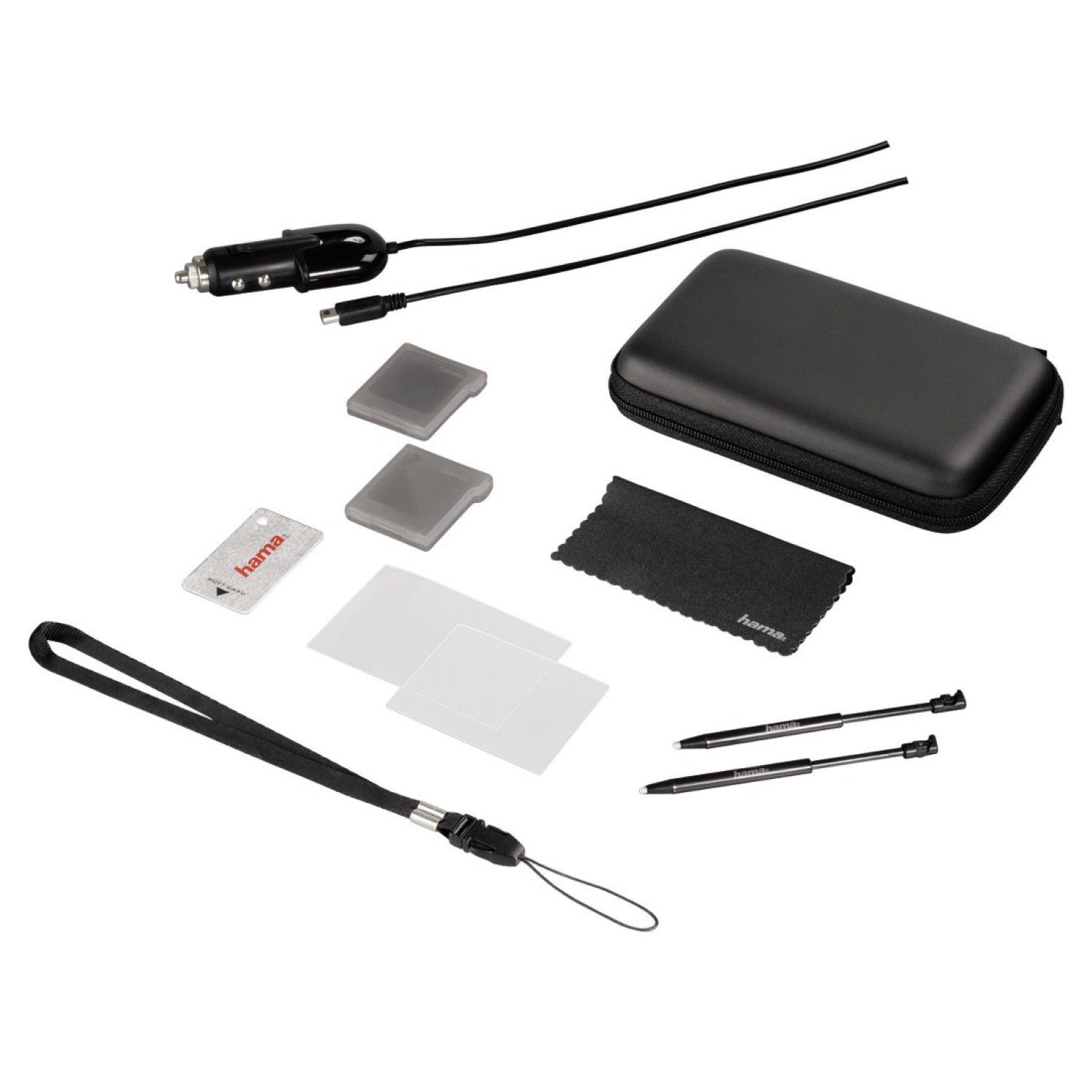 Hama 12in1 Set Tasche Spielehüllen Hard-Case Gaming-Controller (Hardcase, Stift, Schutzfolie etc. für Nintendo New 3DS 3DS DSi Konsole)