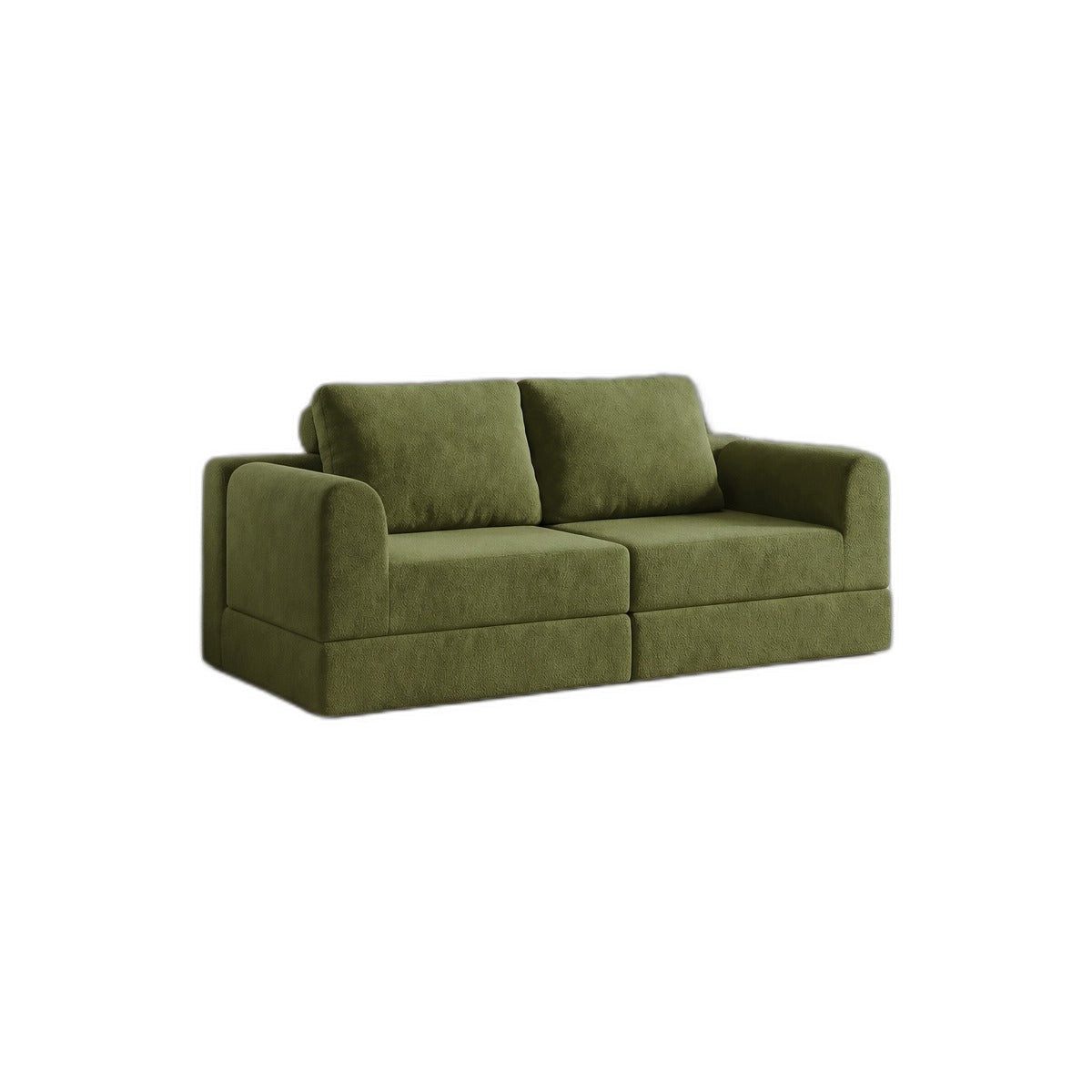 SIKAINI Schlafsofa Schlafsofa aus Flannelette in Gruen, 1 Teile