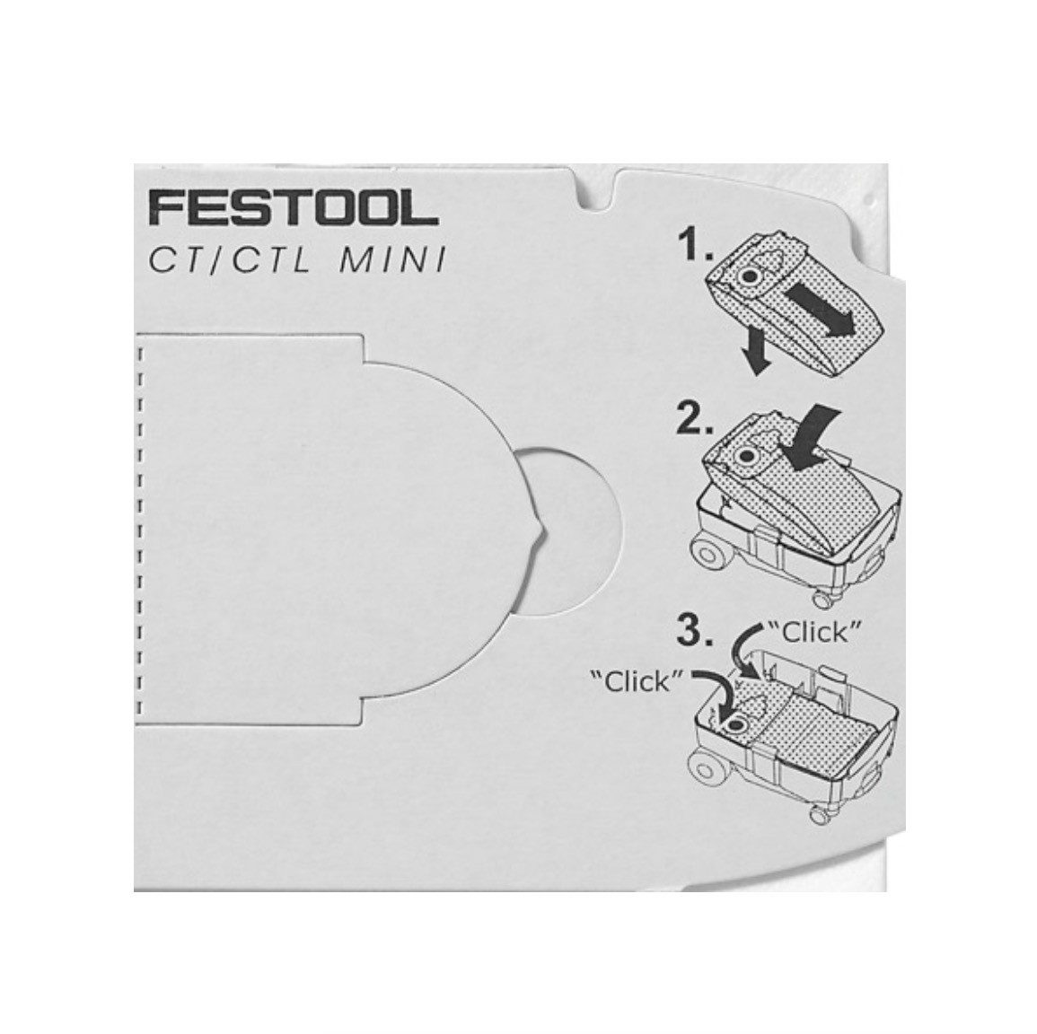FESTOOL Filterbeutel SC-FIS-CT MIDI/5 Filtersack CLEANTEC 5 Stück (498411)