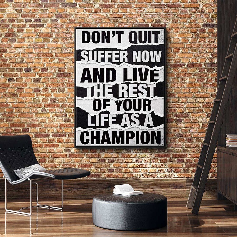 weißer pure Rahmen Leinwandbild, Motivation DOTCOMCANVAS® & von Lebensenergie Wandbild für