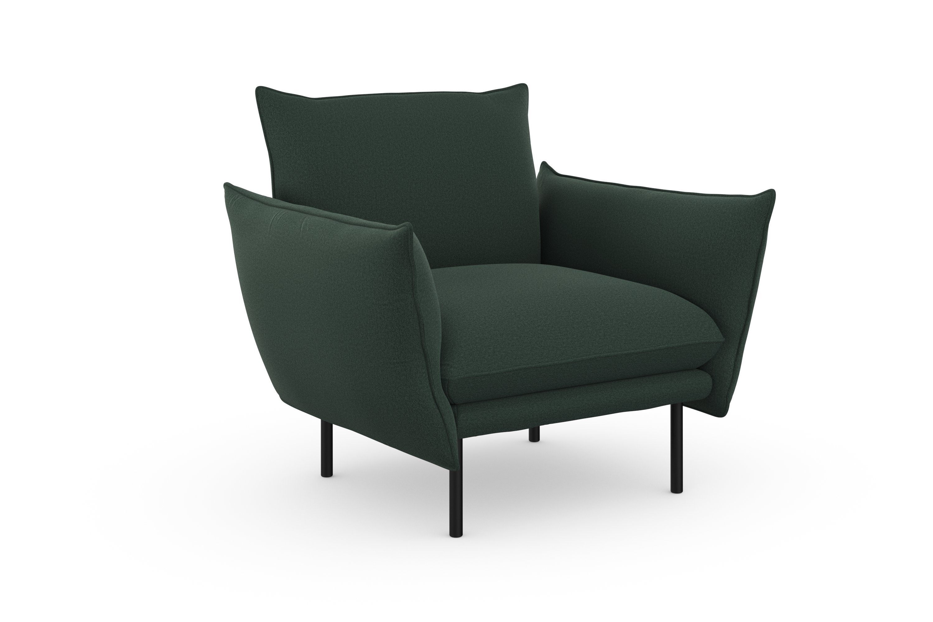 OTTO home Sessel Stine Cocktailsessel, Besonderes Design durch Kissenoptik und Keder