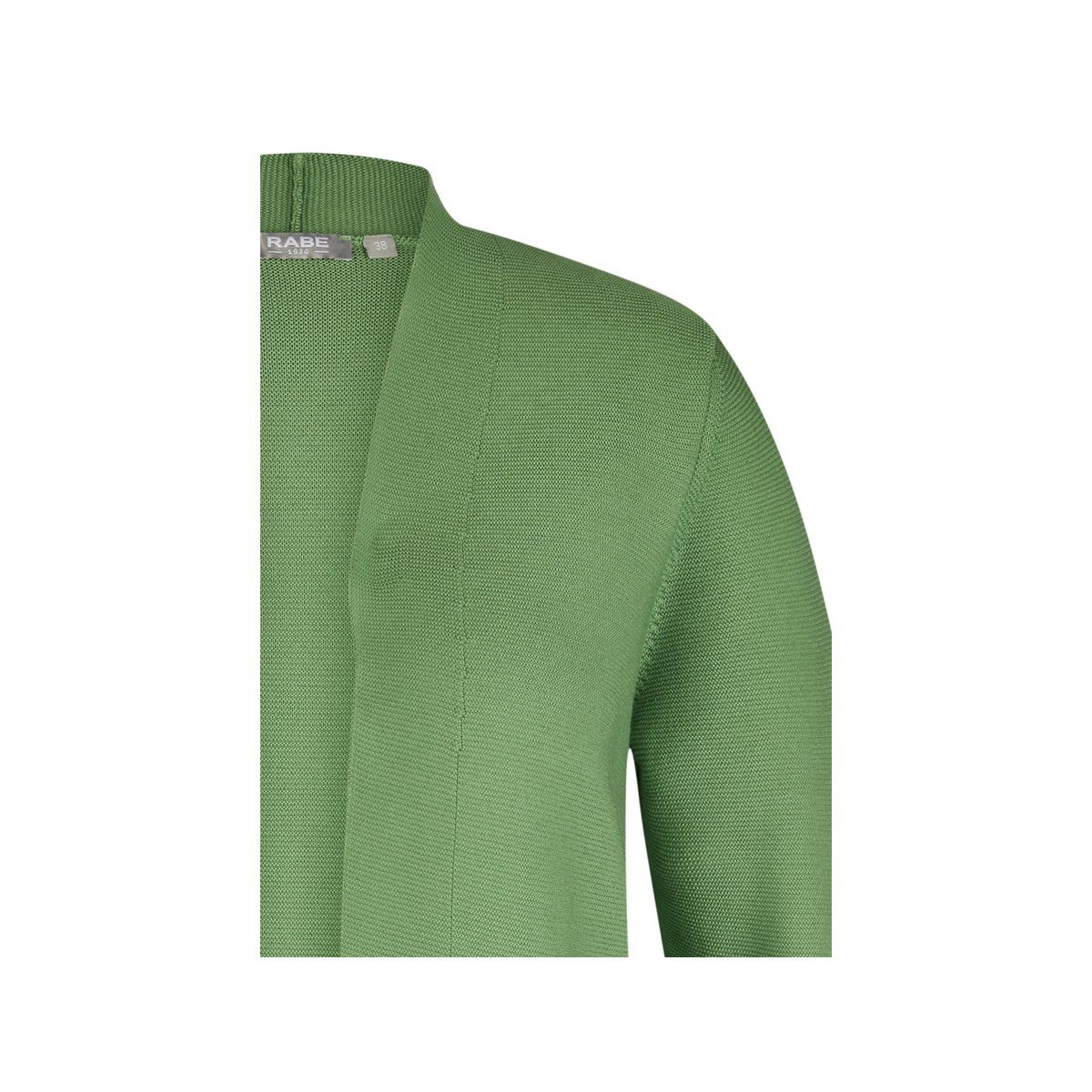 Rabe Strickjacke grün textil (1-tlg) passform
