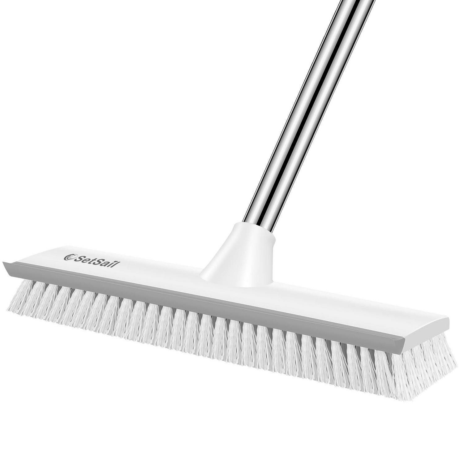 LuxusKollektion Wasserbesen Bodenschrubber mit langem Griff Schwarz, (1-tlg)
