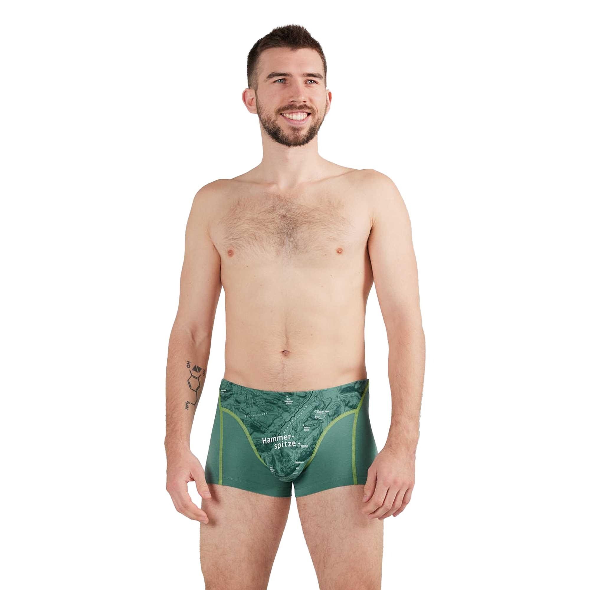 Herren Erde (Eukalyptus) Shorts, - Boxer Print, Boxershorts Hammerspitze Fleck schöner Ein Bio-Baumwolle