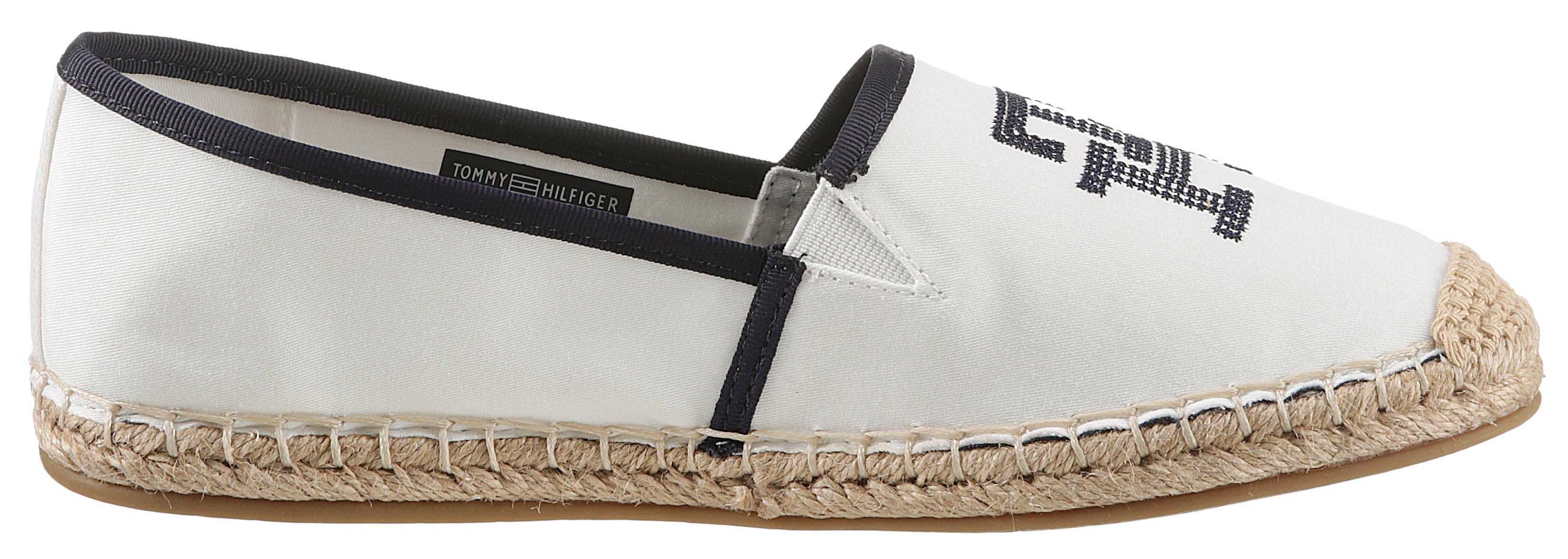 mit ecru TH EMBROIDERED Tommy TH-Stickerei Hilfiger ESPADRILLE Espadrille