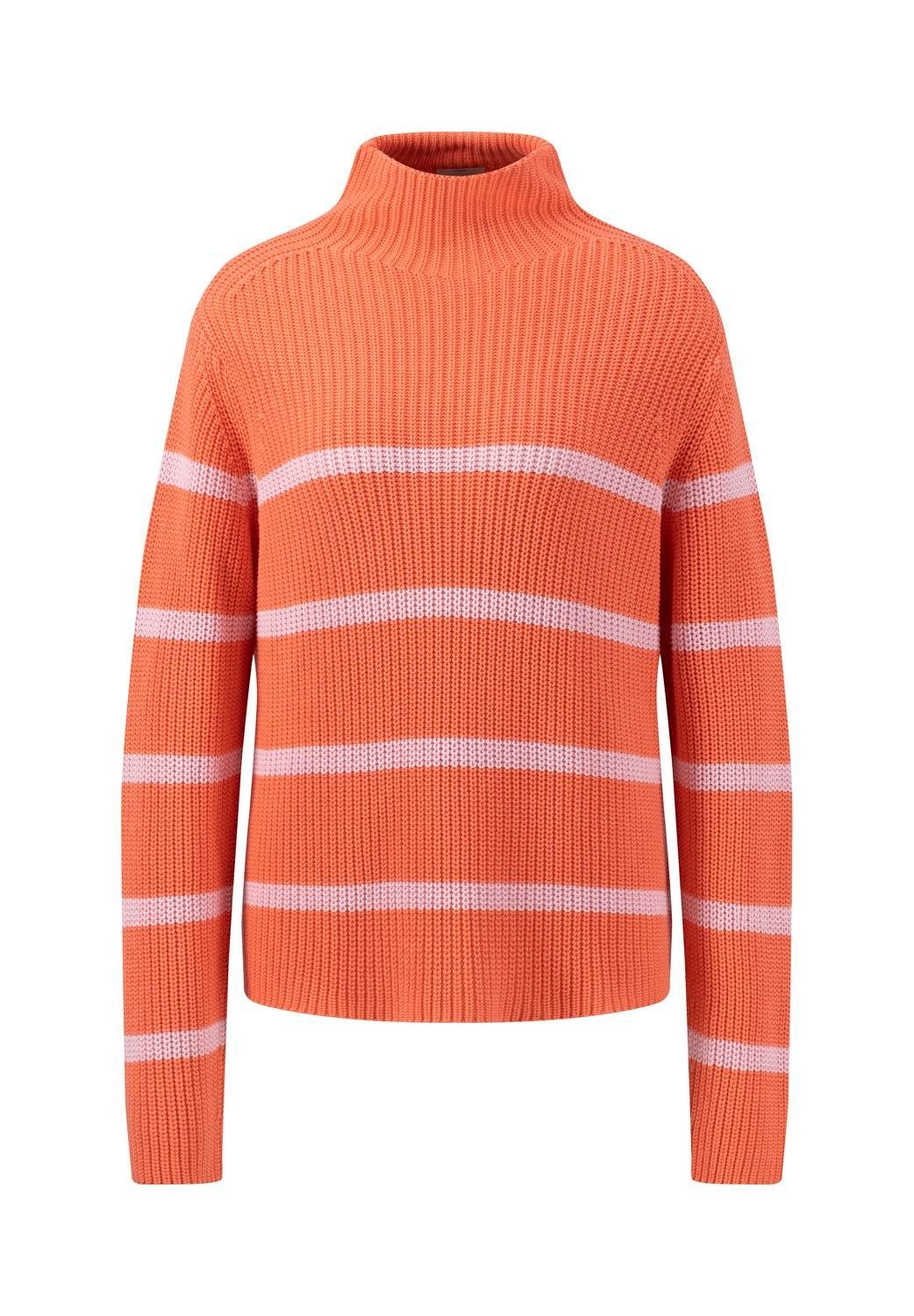 FYNCH-HATTON Sweatshirt PULLOVER STRIPE STAND COLLAR RIB