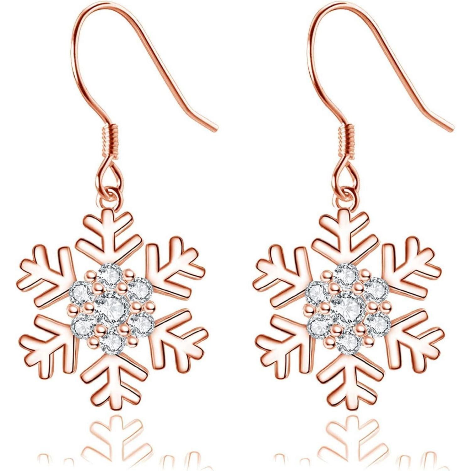 LuxusKollektion Ohrring und Ketten Set Schmuckset Halskette Schneeflocke Si günstig online kaufen