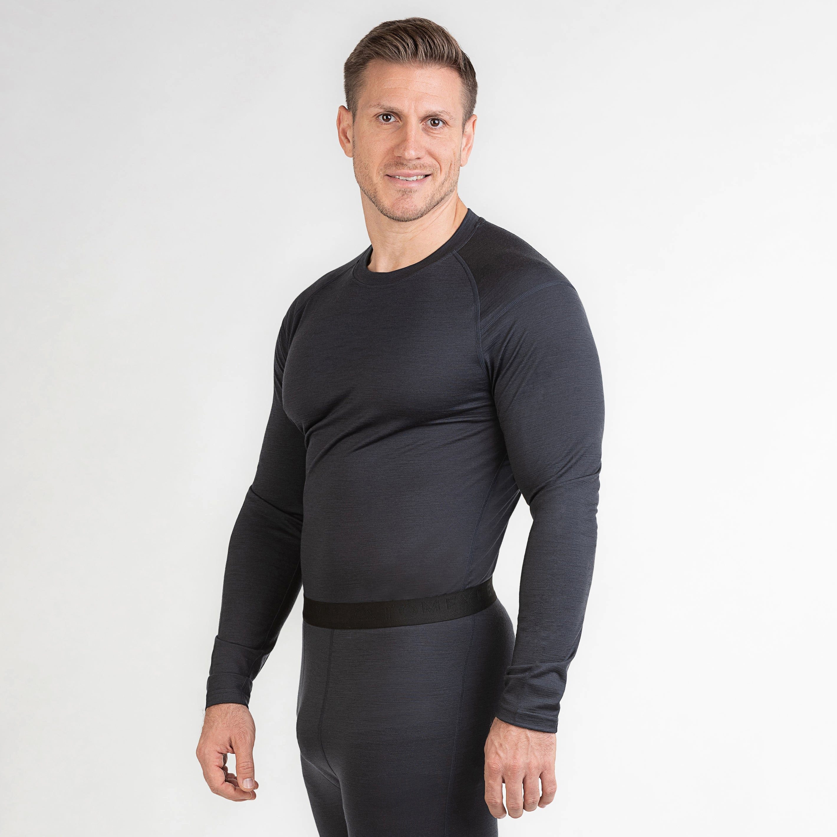 Tom Fyfe Thermounterhemd TOM FYFE Merino Activewear Langarm Herren Anthrazit / M