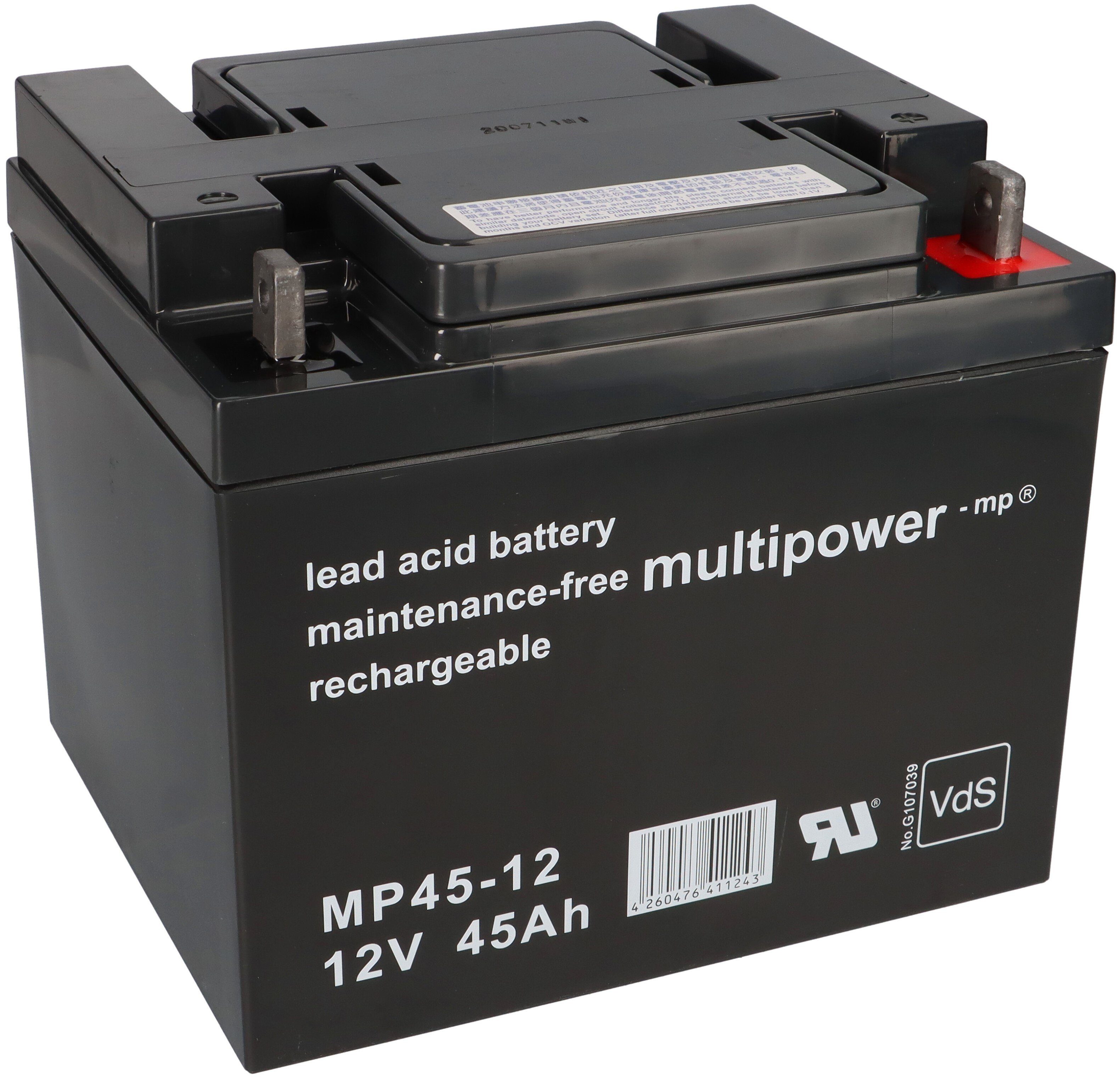 Multipower Blei-Akku MP45-12 Pb 12V / 45Ah Bleiakkus